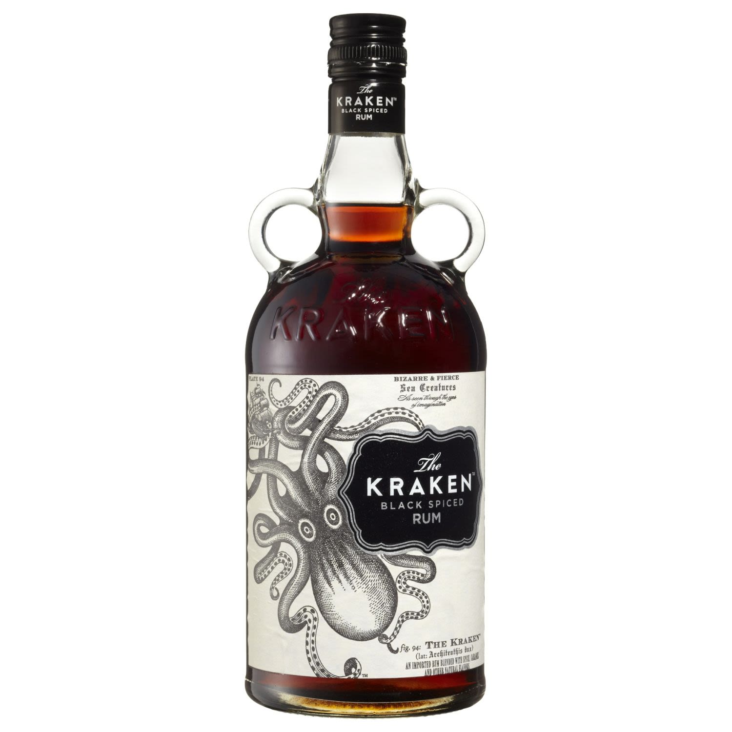Named after a sea beast of myth and legend, The Kraken is unique Caribbean black spiced rum. Enriched with exotic spice notes of ginger, cinnamon and clove. The rich black colour takes its hue from the mysterious ink with which, as legend has it, The Kraken, a beast of epic proportions, covered its prey. While the smooth taste of the Kraken Rum lends itself to be enjoyed as sipping rum, it also tastes great as a key ingredient in a number of rum based cocktails, such as a traditional Kraken & Cola.<br /> <br />Alcohol Volume: 40.00%<br /><br />Pack Format: Bottle<br /><br />Standard Drinks: 22</br /><br />Pack Type: Bottle<br /><br />Country of Origin: USA<br />