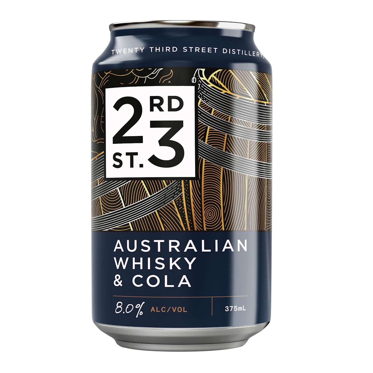23rd Street Australian Whiskey & Cola Can 8% 375mL