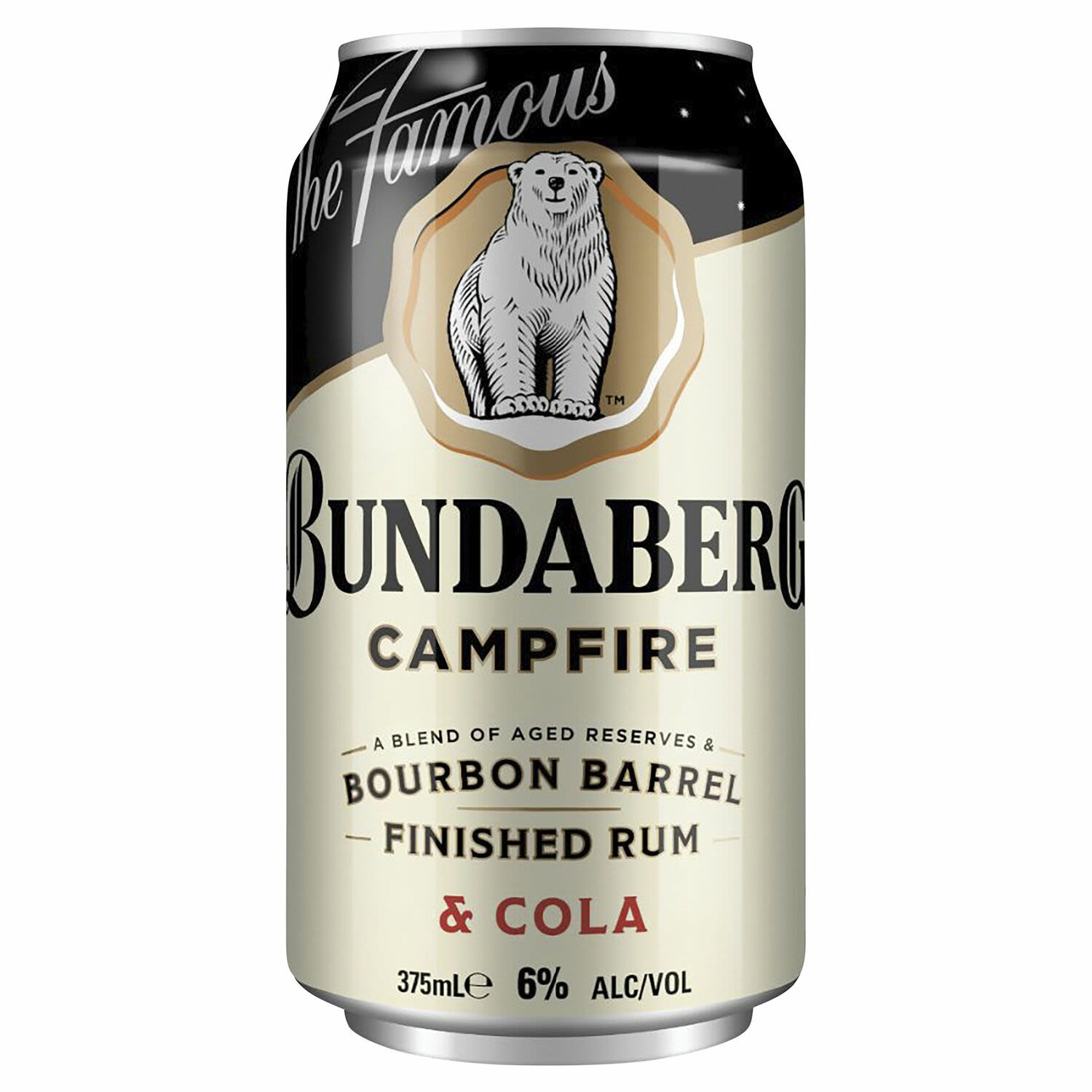 Bundaberg Campfire Rum & Cola 6% Can 375mL