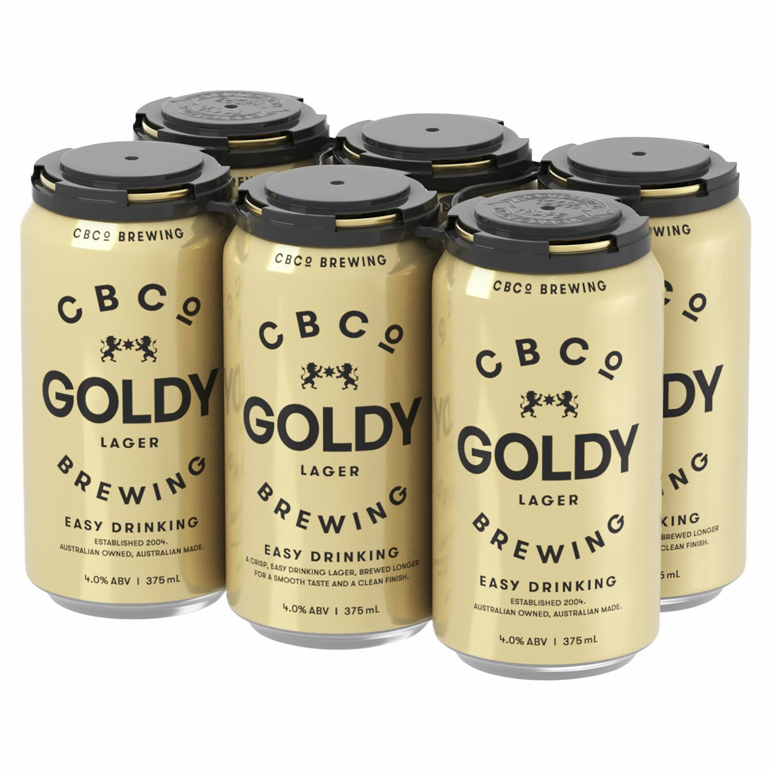 CBCo Goldy Lager Can 375mL 6 Pack