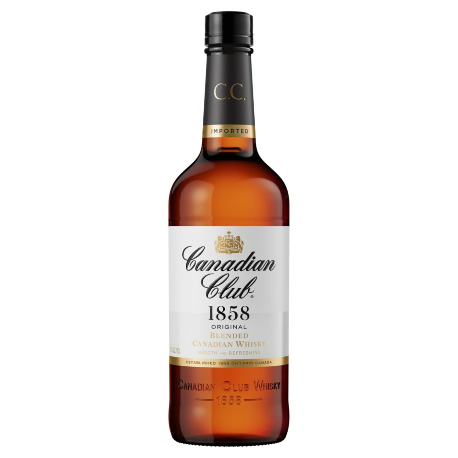 Canadian Club® Original 1858 whisky is pre-blended for a more refined taste profile and aged, longer than the three years required by law, in white-oak American bourbon barrels for a smooth, distinctive rich, oak flavour.<br /> <br />Alcohol Volume: 37.00%<br /><br />Pack Format: Bottle<br /><br />Standard Drinks: 20.5</br /><br />Pack Type: Bottle<br /><br />Country of Origin: Canada<br />