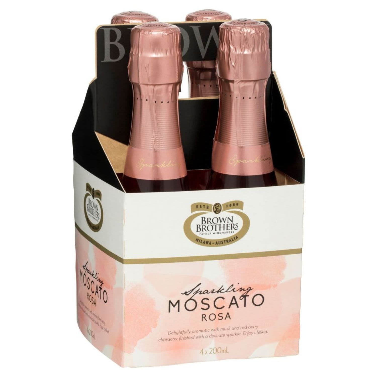 Brown Brothers Sparkling Moscato Rosa 200mL 4 Pack