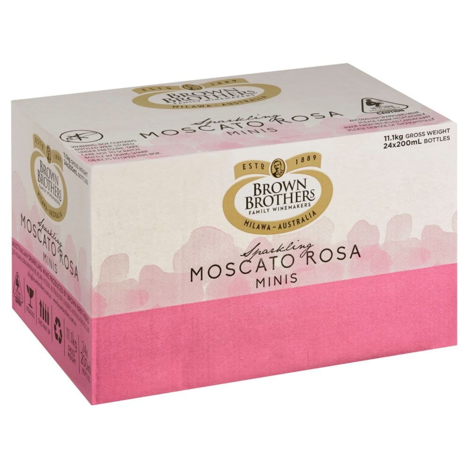 Brown Brothers Sparkling Moscato Rosa 200mL 24 Pack