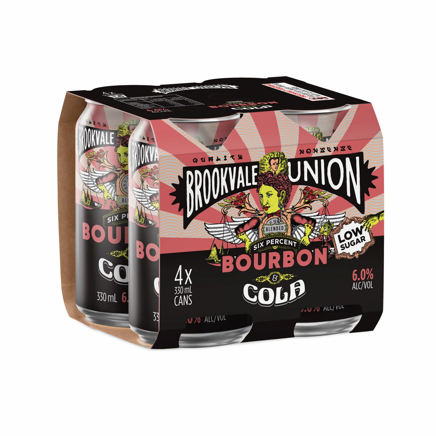 Brookvale Union Bourbon & Cola 6% Can 4 Pack