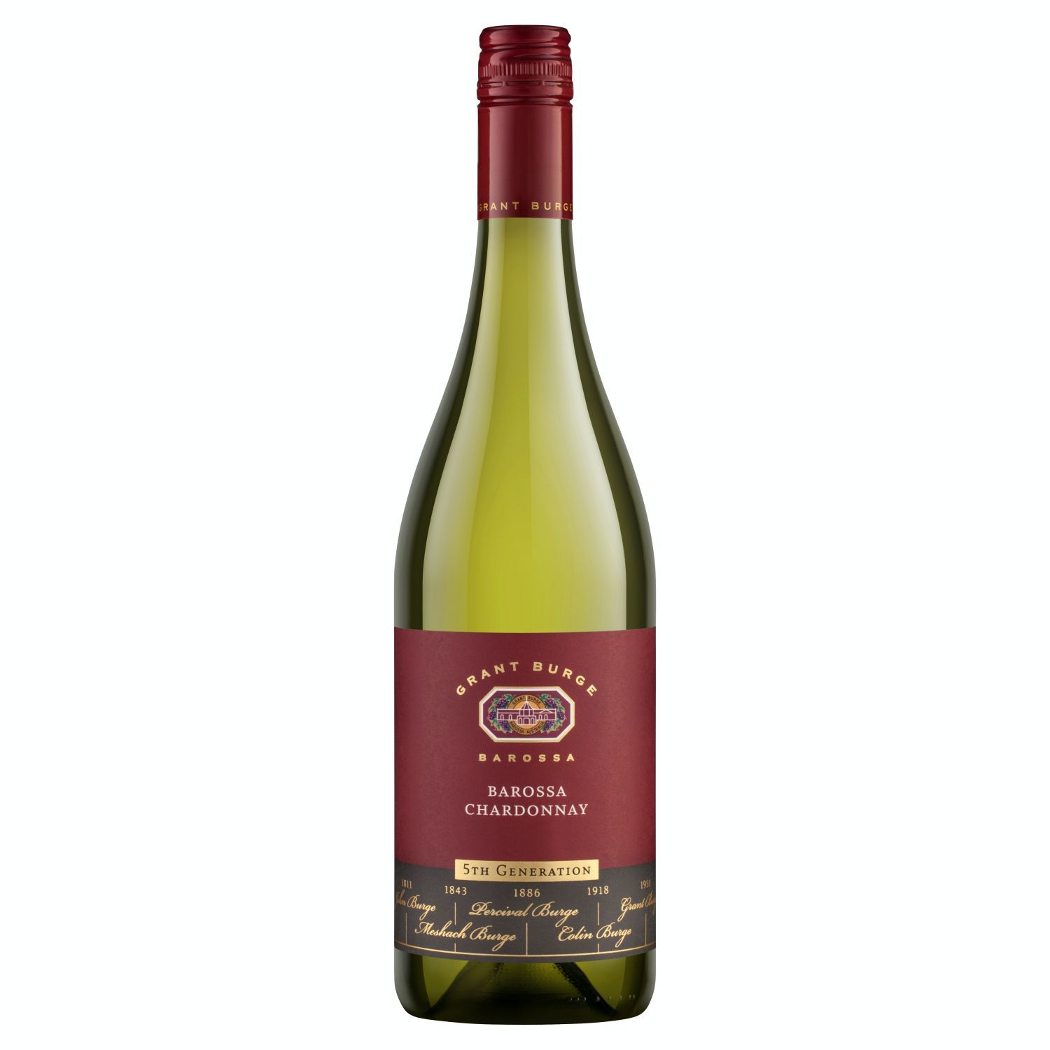 Grant Burge 5th Generation Barossa Chardonnay 750mL<br /> <br />Alcohol Volume: 13.20%<br /><br />Pack Format: Bottle<br /><br />Standard Drinks: 7.8</br /><br />Pack Type: Bottle<br /><br />Country of Origin: Australia<br /><br />Region: Barossa Valley<br /><br />Vintage: '2018<br />