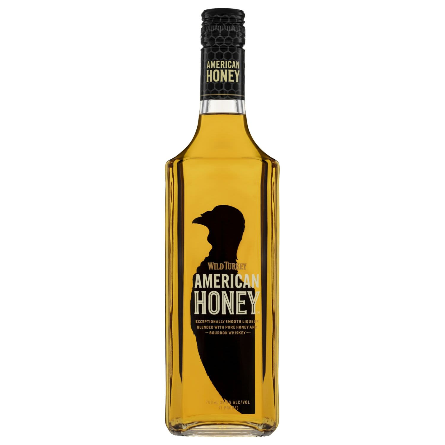 Wild Turkey American Honey Liqueur is a smooth Bourbon that is blended with wild honey for that rich natural sweetness. For lovers of Bourbon Whiskey but with a touch more richness and a long sweet finish with sublime texture. Not only fantastic to drink neat, Wild Turkey American Honey is a perfect addition to many premium cocktails.<br /> <br />Alcohol Volume: 35.50%<br /><br />Pack Format: Bottle<br /><br />Standard Drinks: 19.6</br /><br />Pack Type: Bottle<br /><br />Country of Origin: USA<br />