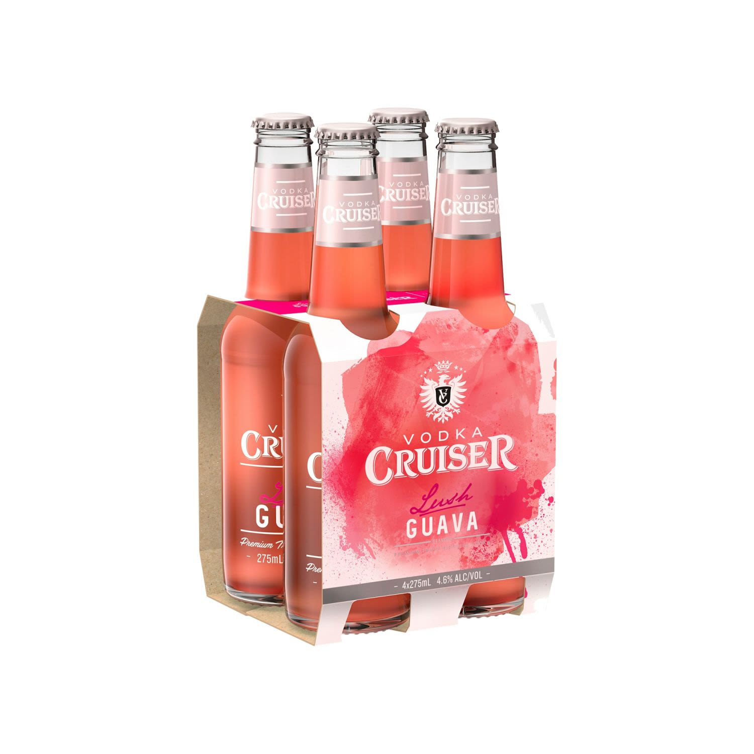 Vodka Cruiser Lush Guava Bottle 275mL 4 Pack