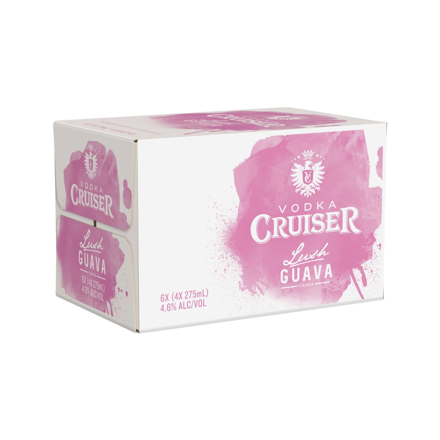 Vodka Cruiser Lush Guava Bottle 275mL 24 Pack
