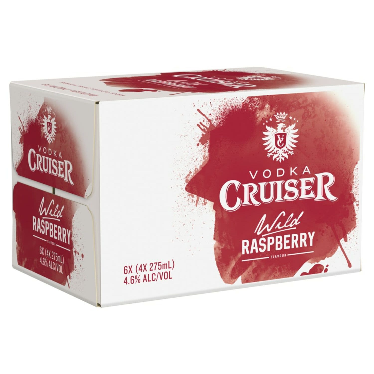Vodka Cruiser Sugar Free Wild Raspberry Bottle 275mL 24 Pack