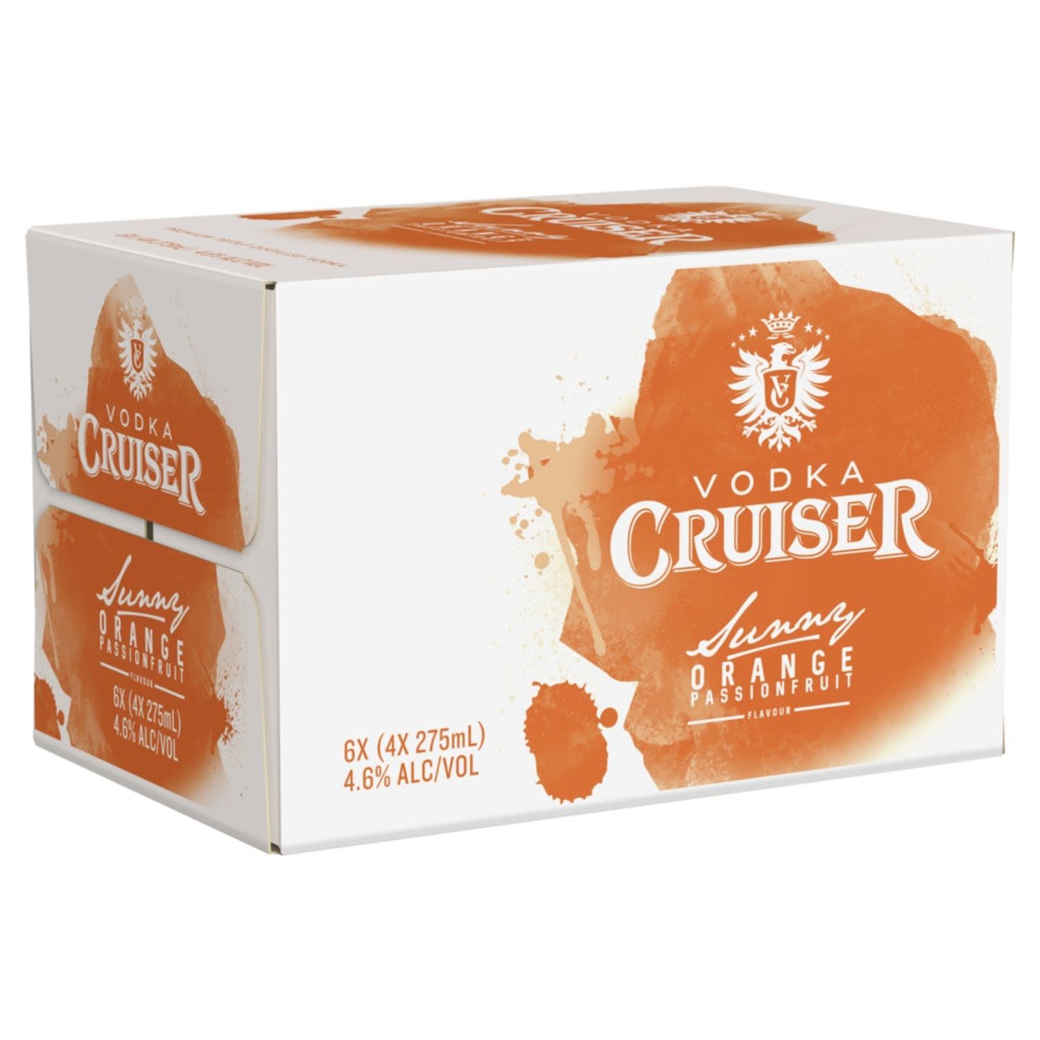 Vodka Cruiser Sunny Orange & Passionfruit Bottle 275mL 24 Pack
