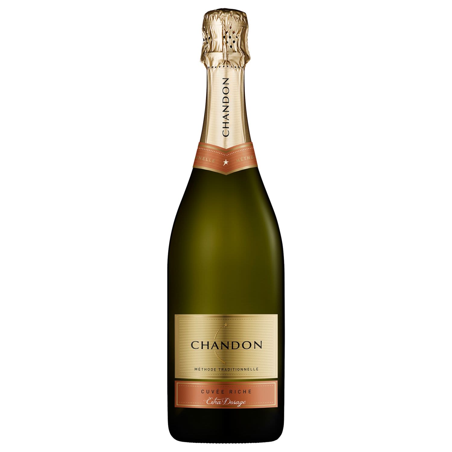 The Chandon Australia Cuvee Riche has been uniquely modelled on the French champagne style ‘doux’. This style creates a sweeter, richer and more luscious sparkling wine. Cuvee Riche is generous, opulent and enticing with a refreshingly crisp finish.<br /> <br />Alcohol Volume: 12.50%<br /><br />Pack Format: Bottle<br /><br />Standard Drinks: 7.7</br /><br />Pack Type: Bottle<br /><br />Country of Origin: Australia<br /><br />Region: Yarra Valley<br /><br />Vintage: Non Vintage<br />