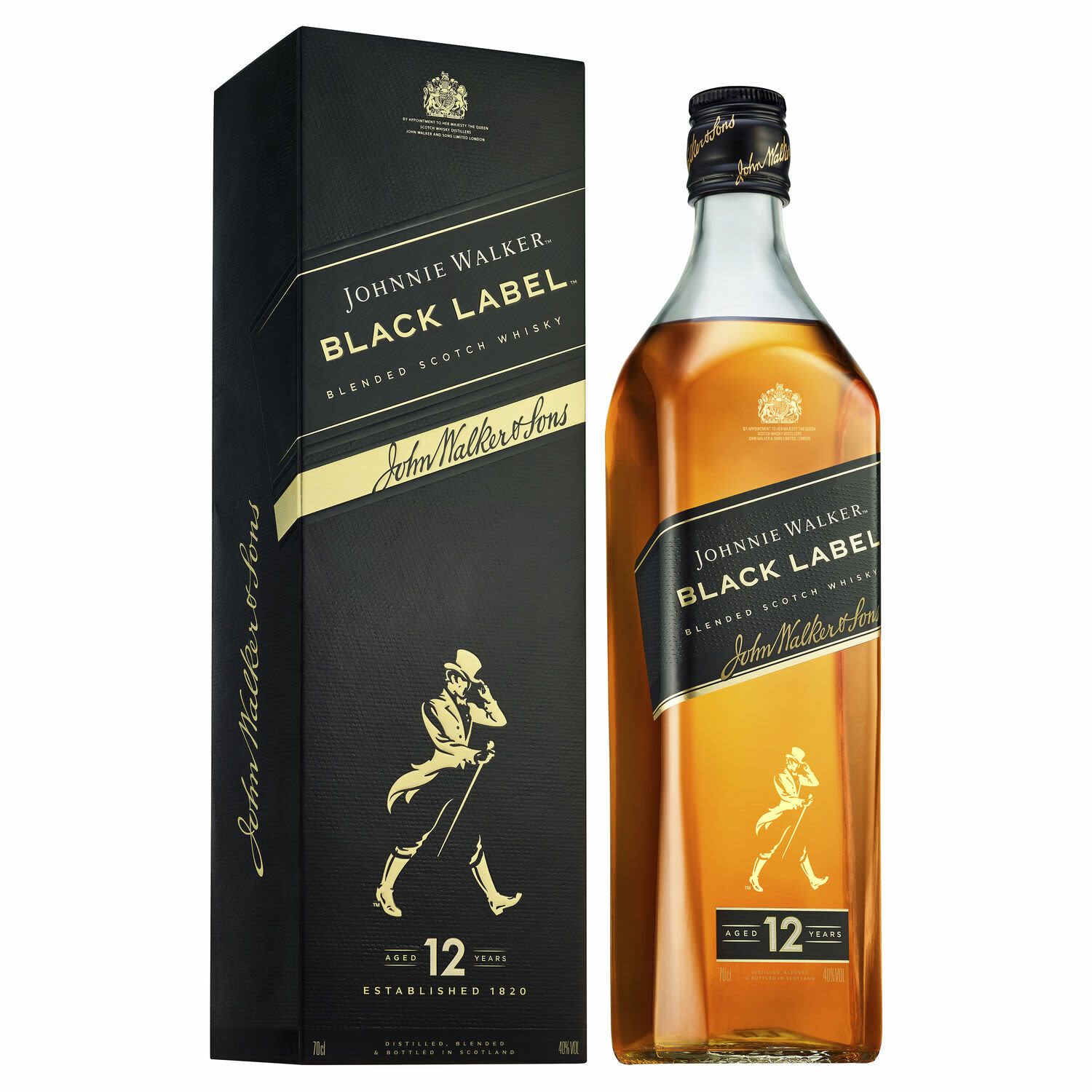 Johnnie Walker Black Label is one of the worlds most popular whiskies. 'Johnnie Black' is aged for 12 years, which mellows the aromas and flavours of this iconic spirit quite magnificently. Smoother, more intense and a genuine pleasure to have in your glass; it makes for a fantastic gift for anyone.<br /> <br />Alcohol Volume: 40.00%<br /><br />Pack Format: Bottle<br /><br />Standard Drinks: 22</br /><br />Pack Type: Bottle<br /><br />Country of Origin: Scotland<br />