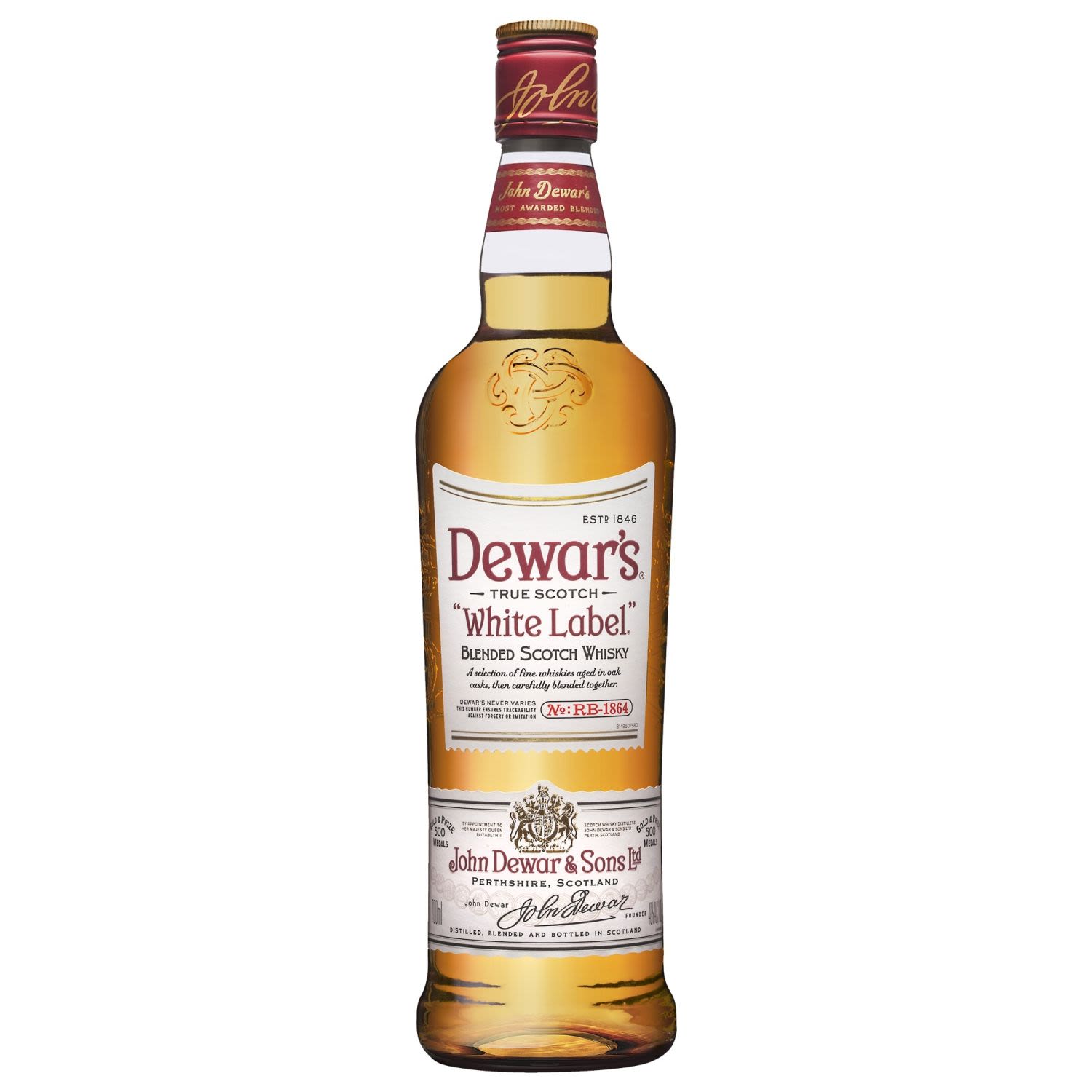 Dewar's White Label Blended Scotch Whisky 40% 700mL Bottle