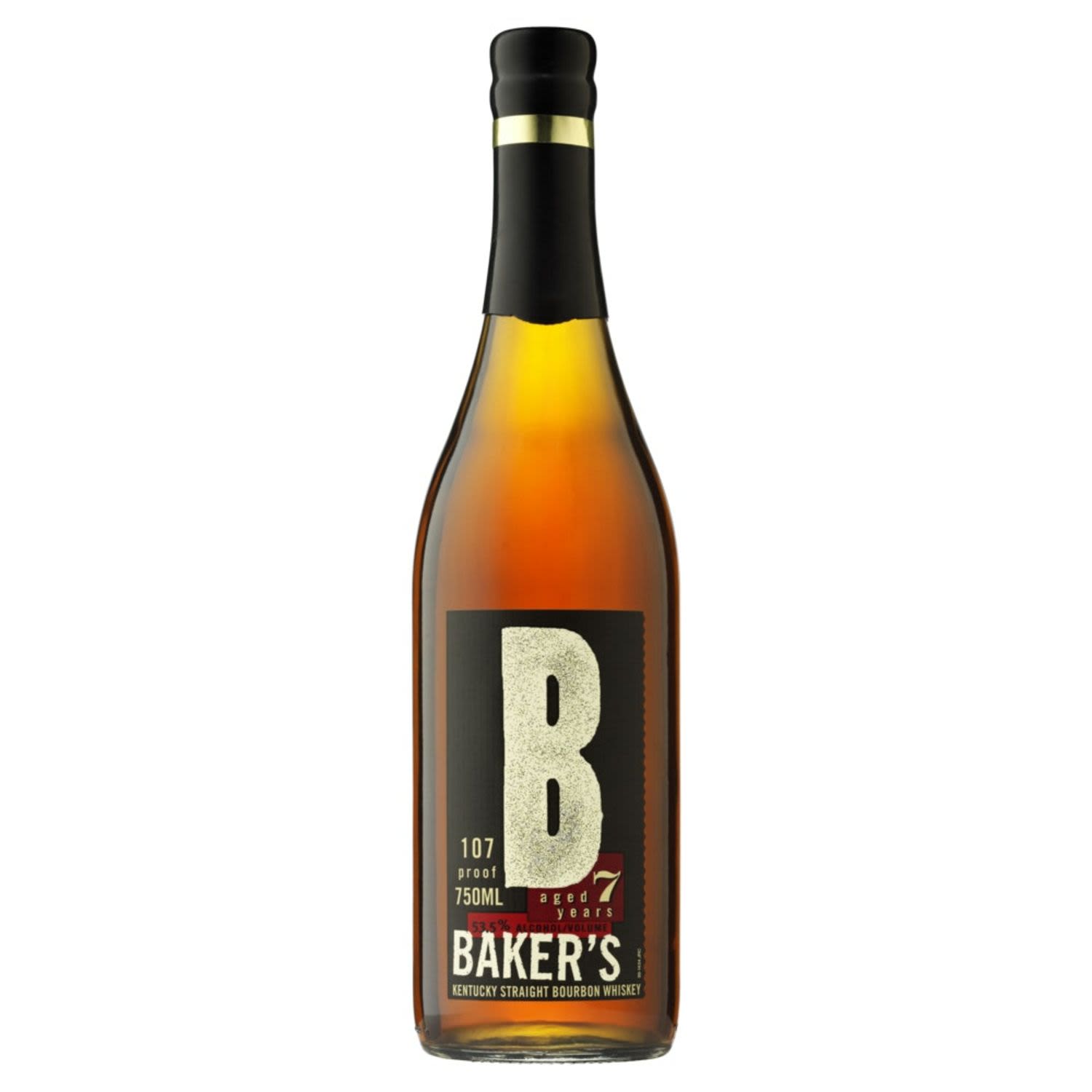 Baker’s is a part of Jim Beam’s Small Batch Collection. Hand-bottled after 7 years & at 107 proof. Medium-bodied taste with a delicious aroma full of fruit & vanilla. Best served in a snifter with a splash of spring water.<br /> <br />Alcohol Volume: 53.50%<br /><br />Pack Format: Bottle<br /><br />Standard Drinks: 32</br /><br />Pack Type: Bottle<br /><br />Country of Origin: USA<br />