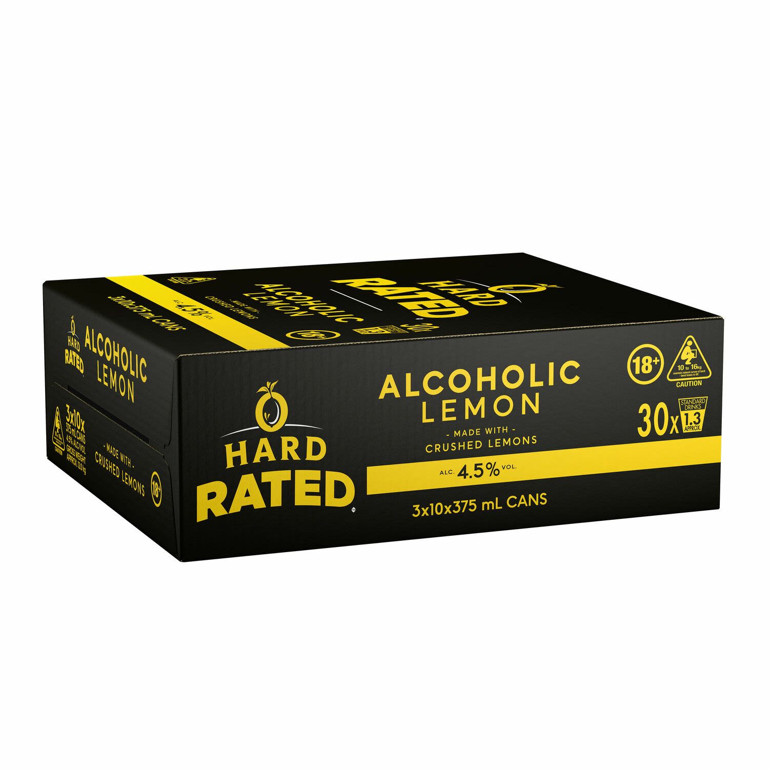 Hard Rated Alcoholic Lemon Can 375mL 30 Pack