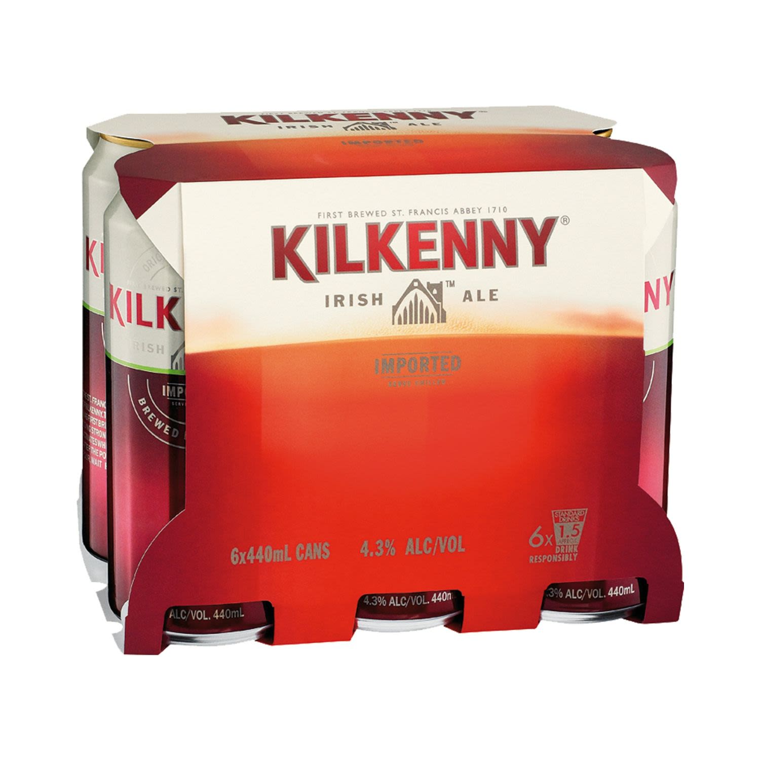 Kilkenny Draught Can 440mL 6 Pack