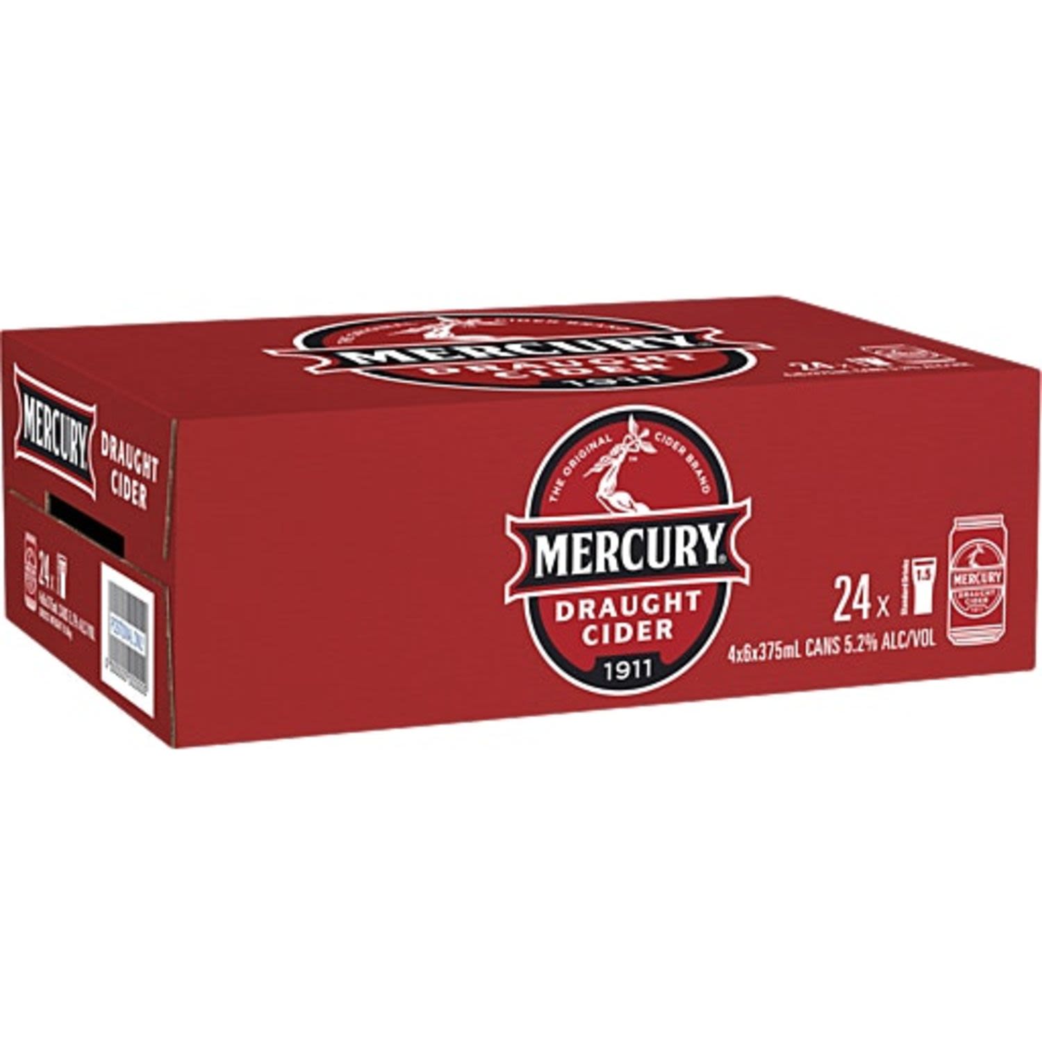 Mercury Draught Cider Can 375mL 24 Pack