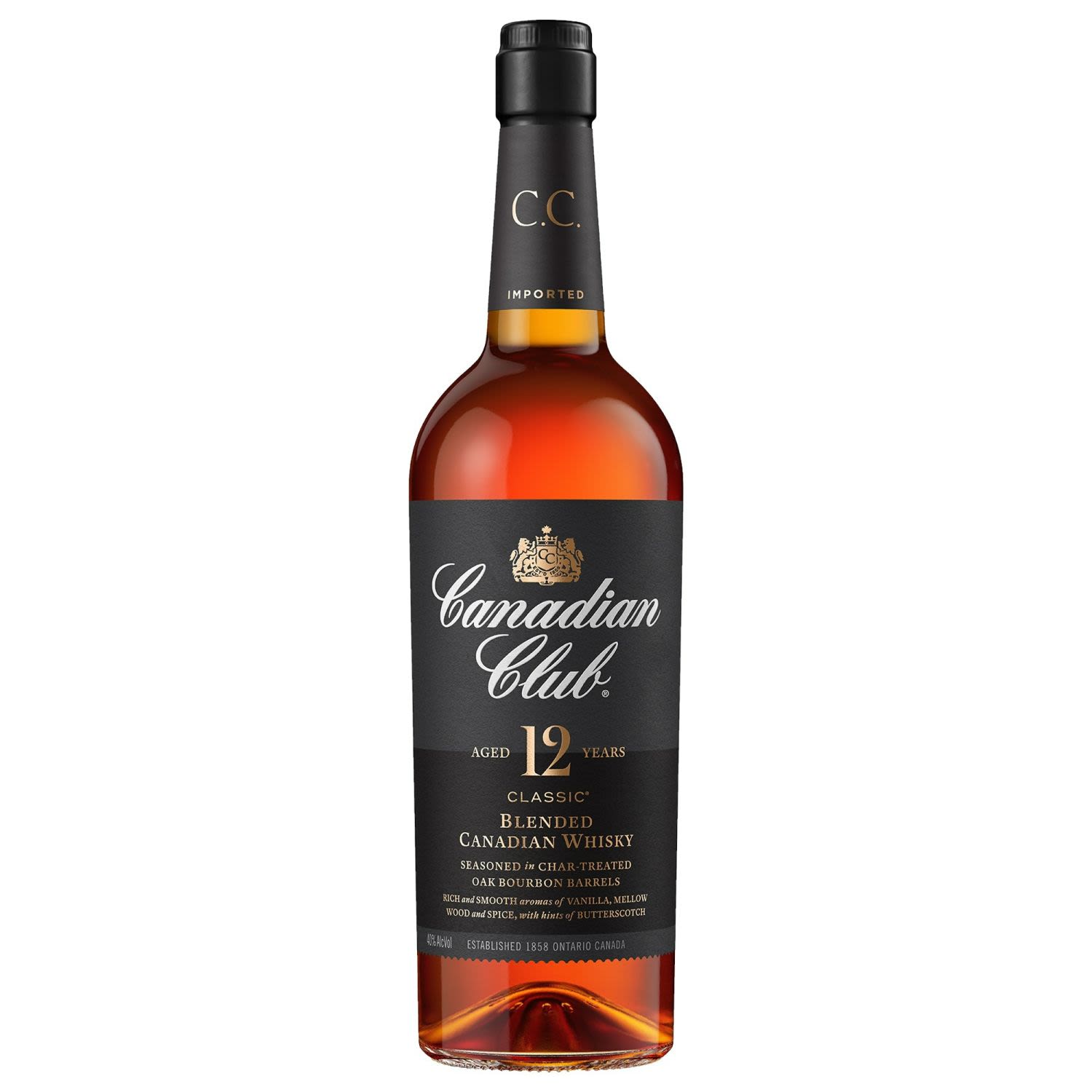 Canadian Club Classic 12 Year Old Whisky 700mL Bottle