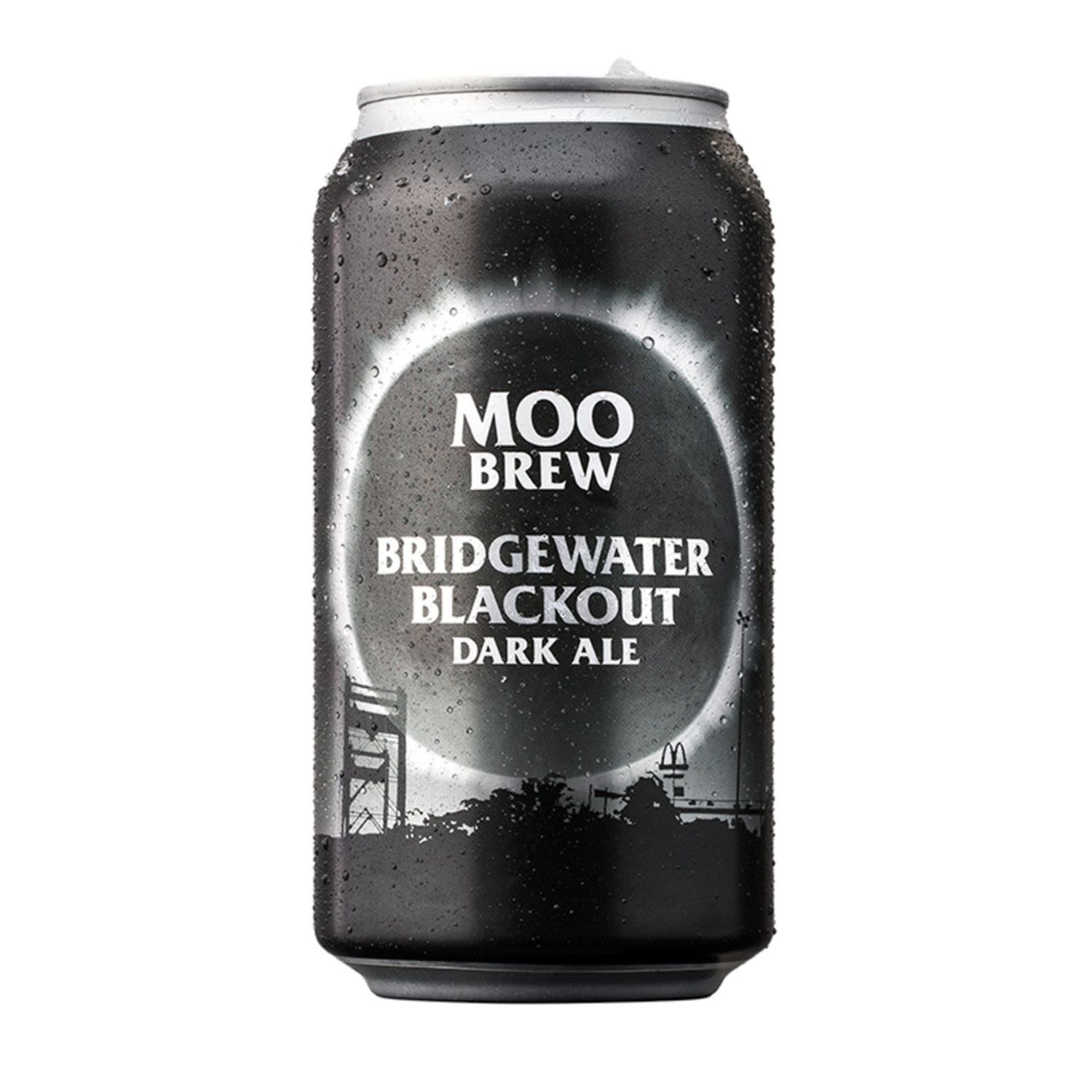 Moo Brew Bridgewater Blackout Dark Ale Can 375mL