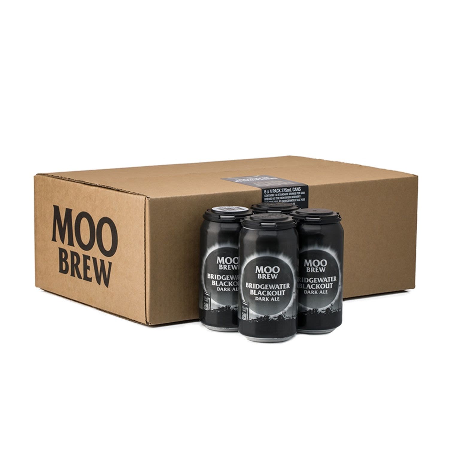 Moo Brew Bridgewater Blackout Dark Ale Can 375mL 24 Pack