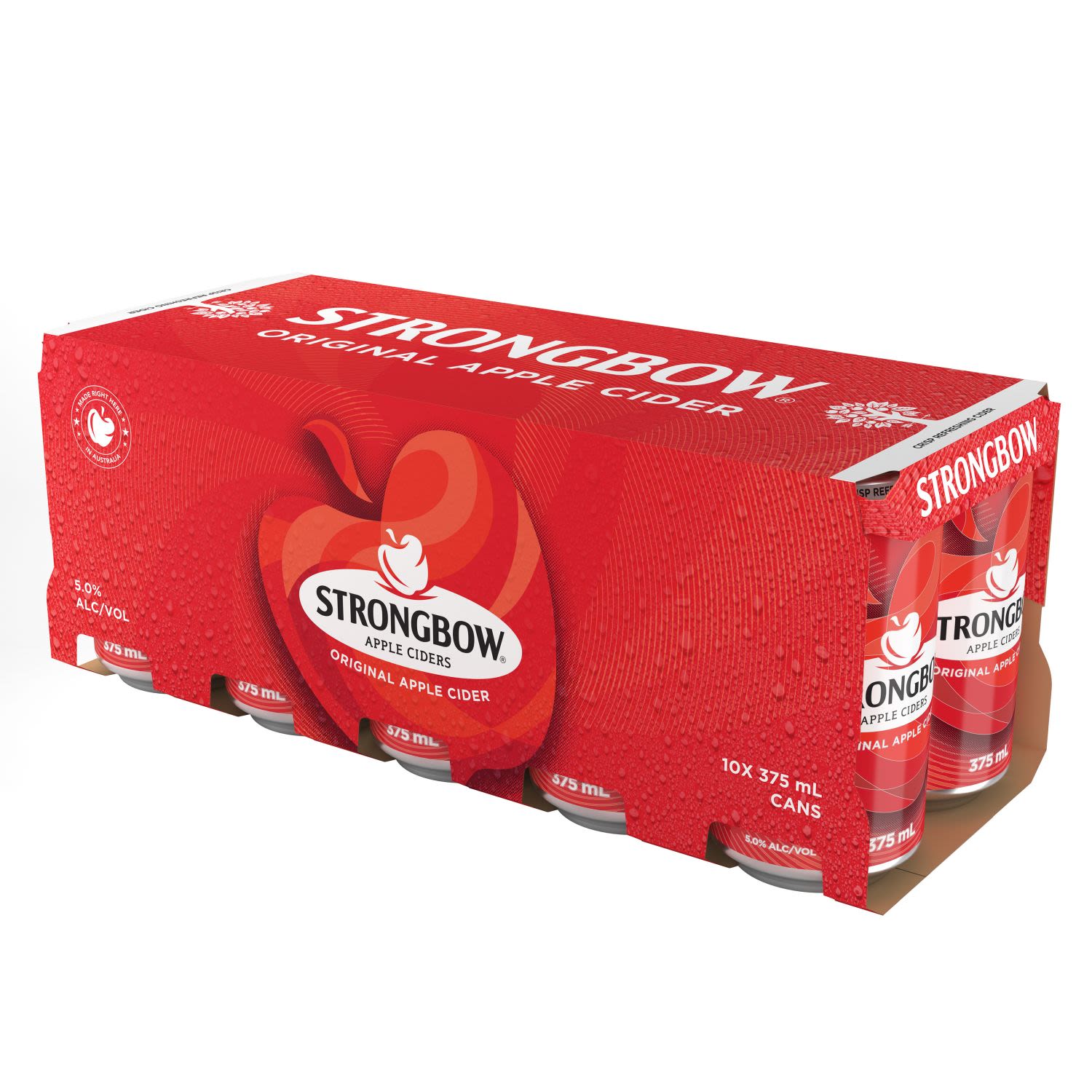Strongbow Original Apple Cider Can 375mL 10 Pack