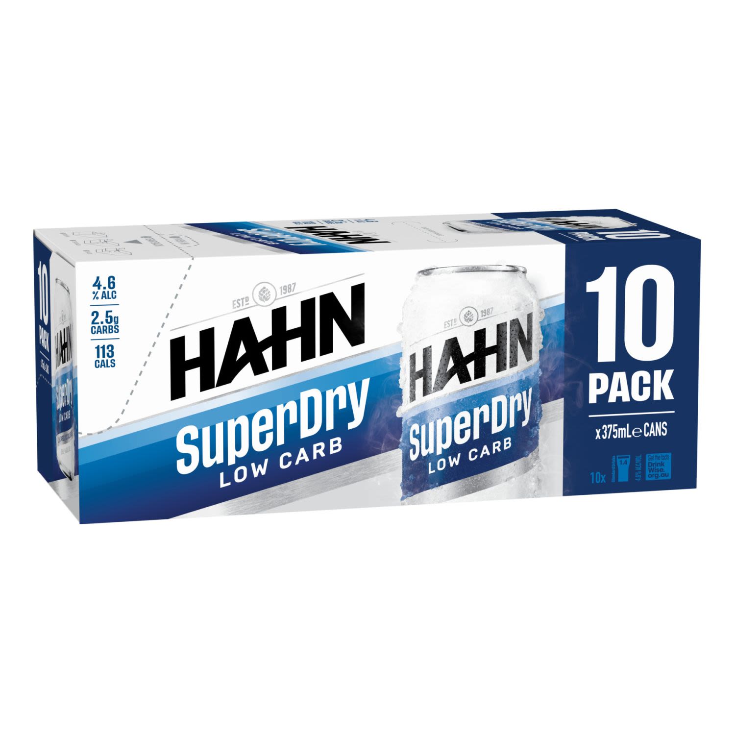 Hahn SuperDry Can 375mL 10 Pack