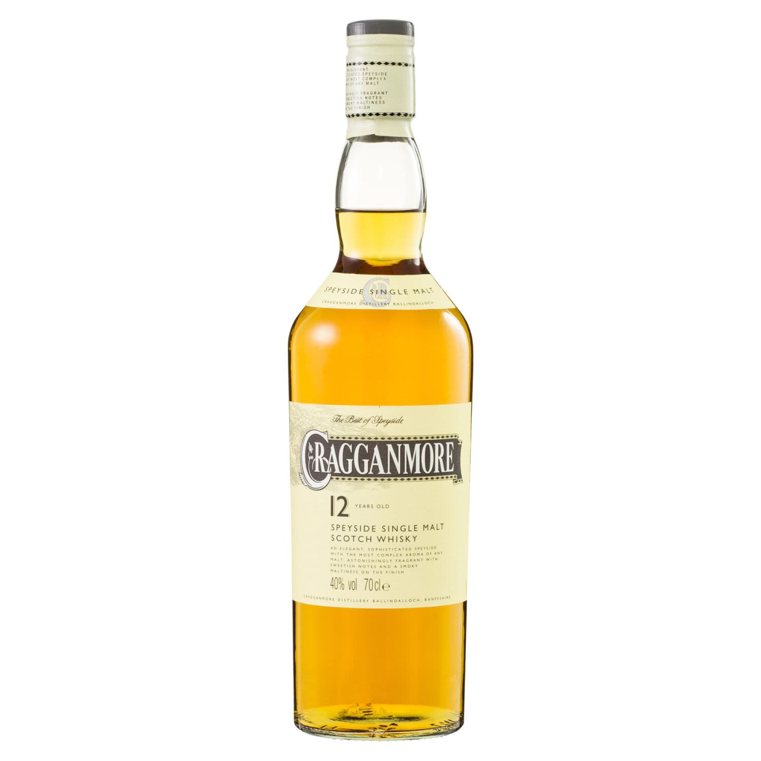Cragganmore 12 Year Old Speyside Single Malt Scotch Whisky 700mL Bottle