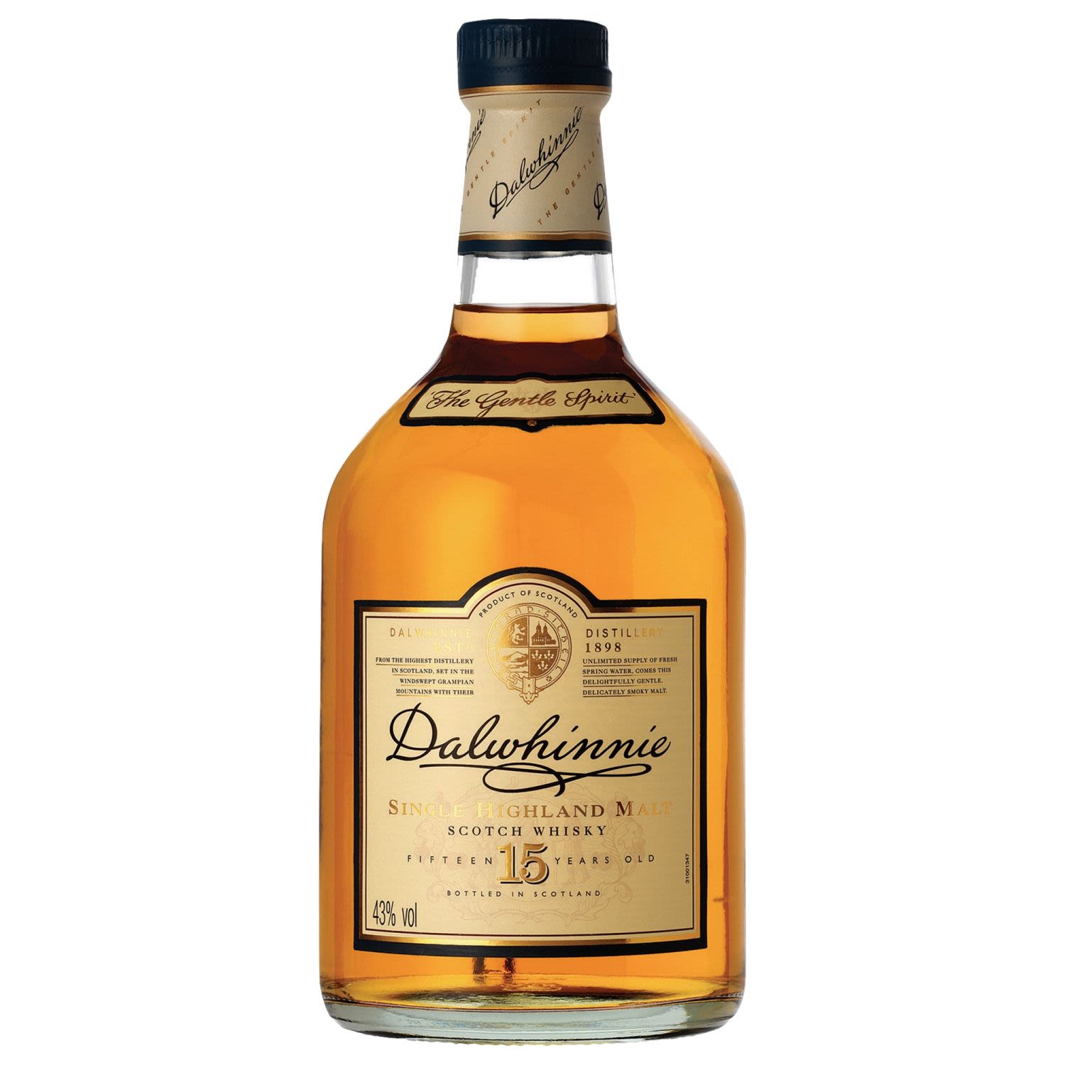 Dalwhinnie 15 Year Old Single Malt Scotch Whisky 700mL Bottle