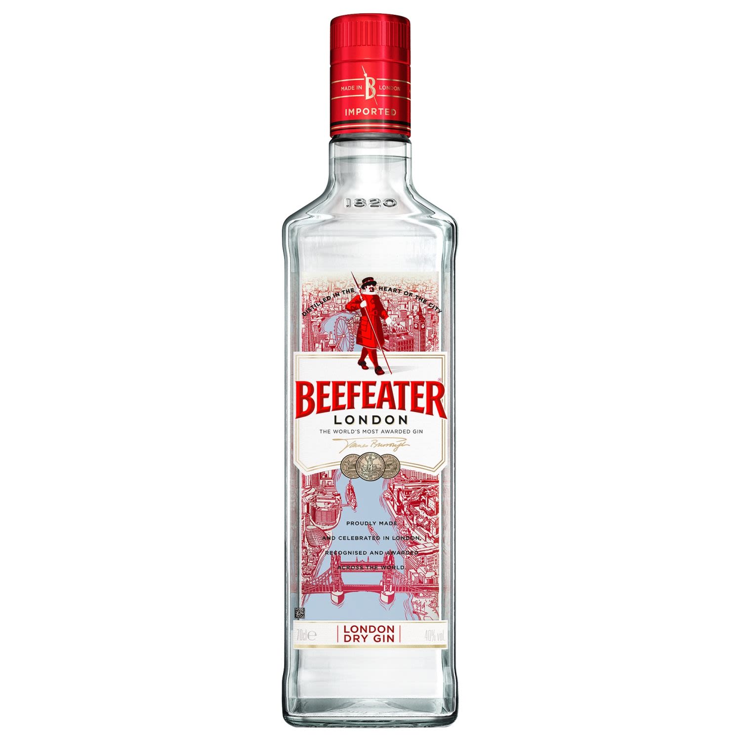 Beefeater is a benchmark in London's Gin market and has been for more than a century. Spicy and fruity aromas with a nice balance and a focus on the juniper along with eight other botanicals. Dry and classy all the way to the finish.<br /> <br />Alcohol Volume: 40.00%<br /><br />Pack Format: Bottle<br /><br />Standard Drinks: 22</br /><br />Pack Type: Bottle<br /><br />Country of Origin: England<br />