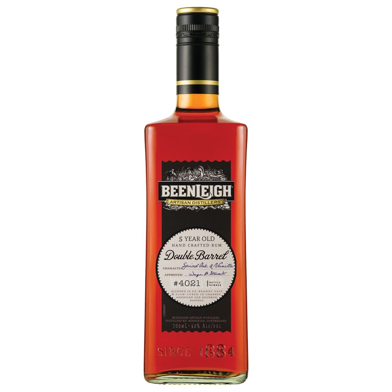 Beenleigh Double Barrel Hand-crafted 5 Year Old 700mL Bottle