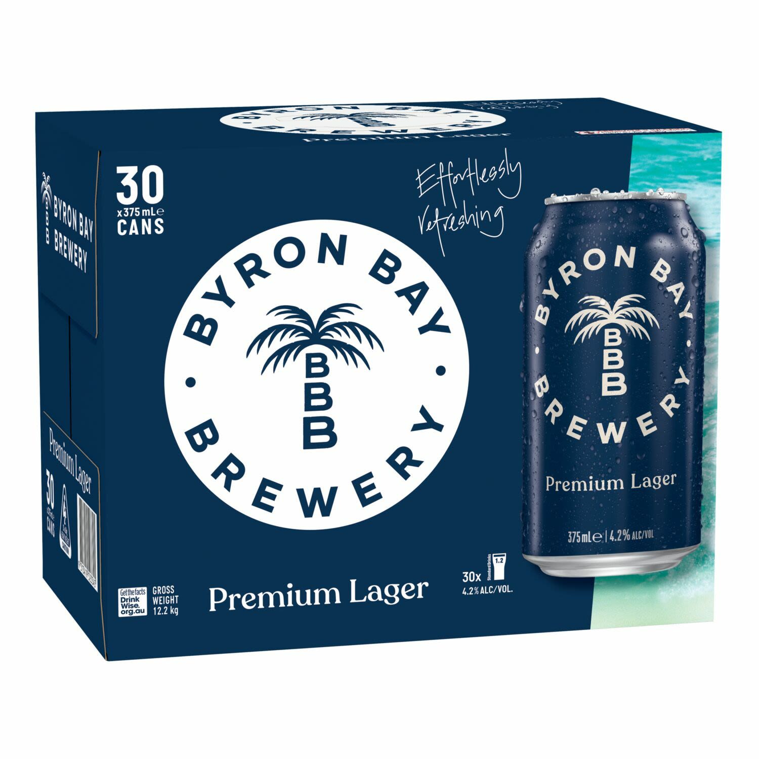 Byron Bay Premium Lager Can 375mL 30 Pack