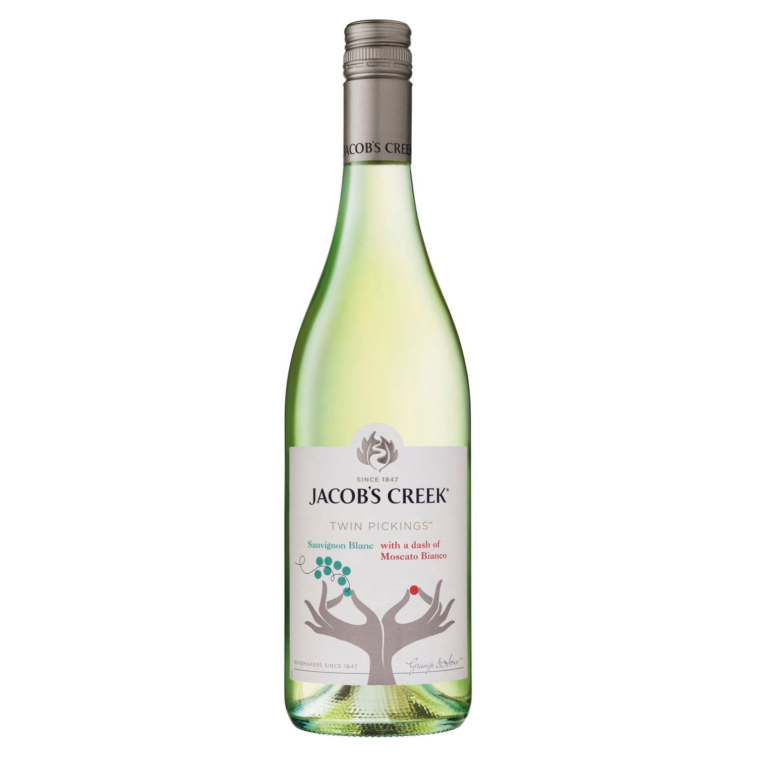 Jacob's Creek Twin Pickings Sauvignon Blanc Moscato<br /> <br />Alcohol Volume: 10.00%<br /><br />Pack Format: Bottle<br /><br />Standard Drinks: 5.9</br /><br />Pack Type: Bottle<br /><br />Country of Origin: Australia<br /><br />Region: n/a<br /><br />Vintage: '2018<br />