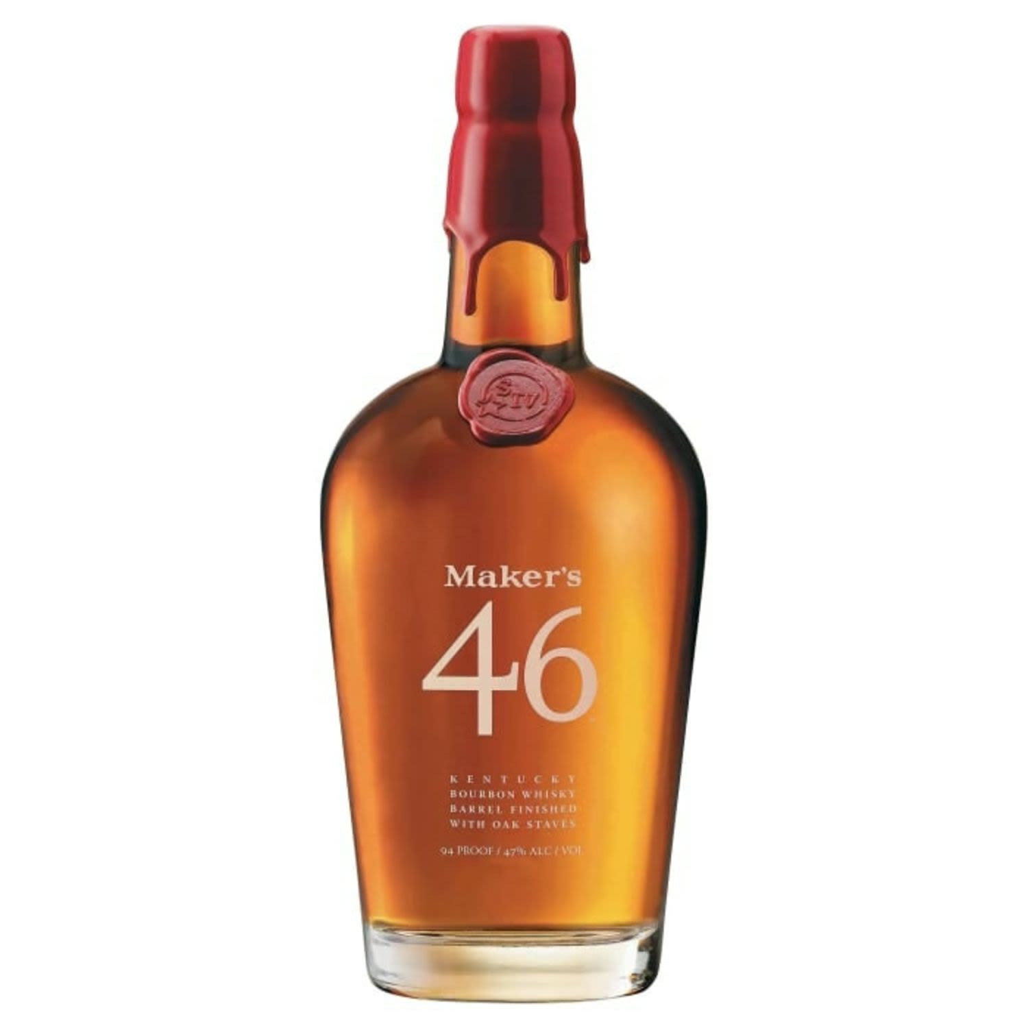 Maker's 46 was created by Bill Samuels, Jr., to amplify the flavours he loves in Maker's Mark. The innovative wood stave finishing process starts with fully matured Maker's Mark at cask strength. We then insert seared virgin French oak staves into the barrel and finish it a bit longer in our limestone cellar. The result is Maker's 46: bolder and more complex, but without the bitterness typical of longer aged whiskies. Aroma: hints of French oak, caramel and sweetness. Taste: very intense flavours, wood blending nicely with complex, rich notes of vanilla and caramel with a smooth and subtle finish.<br /> <br />Alcohol Volume: 47.00%<br /><br />Pack Format: Bottle<br /><br />Standard Drinks: 26</br /><br />Pack Type: Bottle<br /><br />Country of Origin: USA<br />