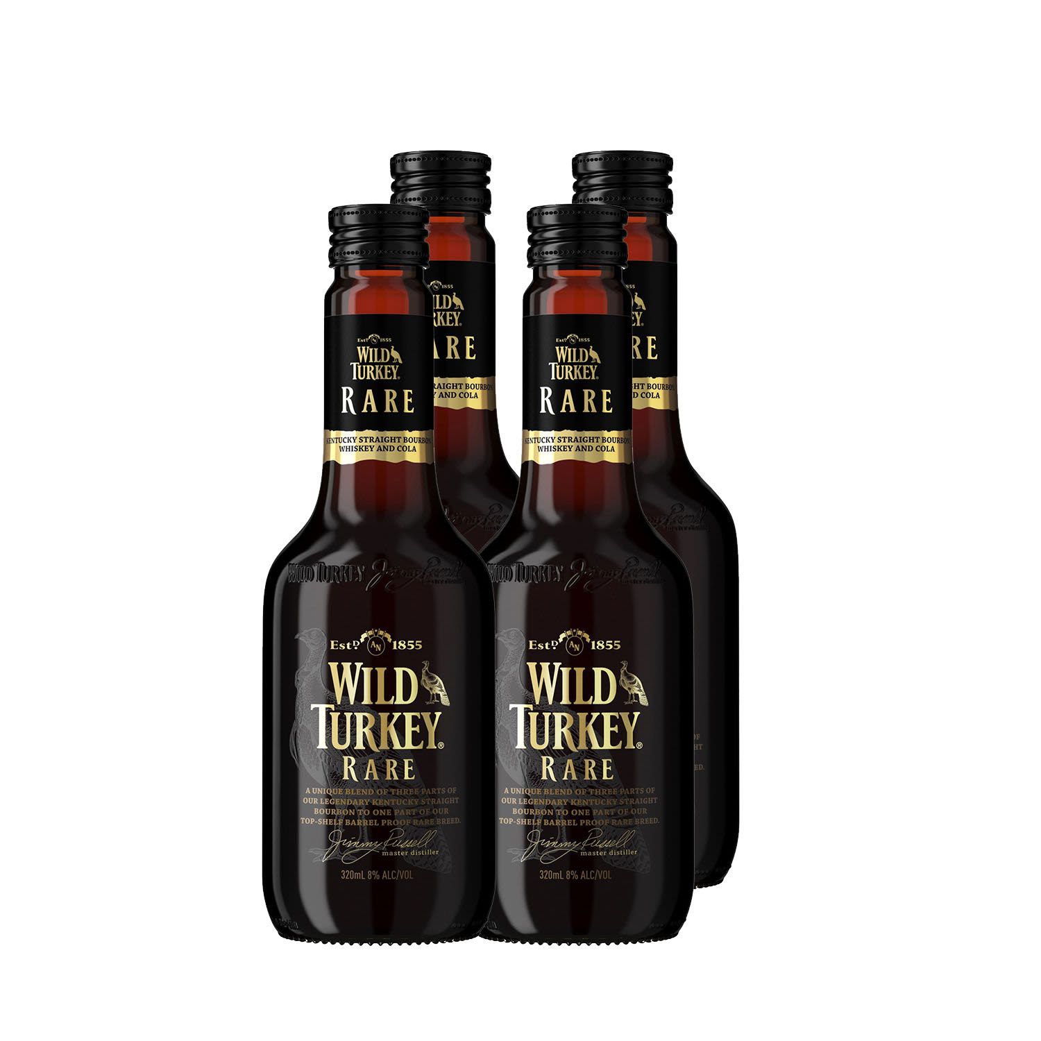 Wild Turkey Rare & Cola Bottle 320mL 4 Pack