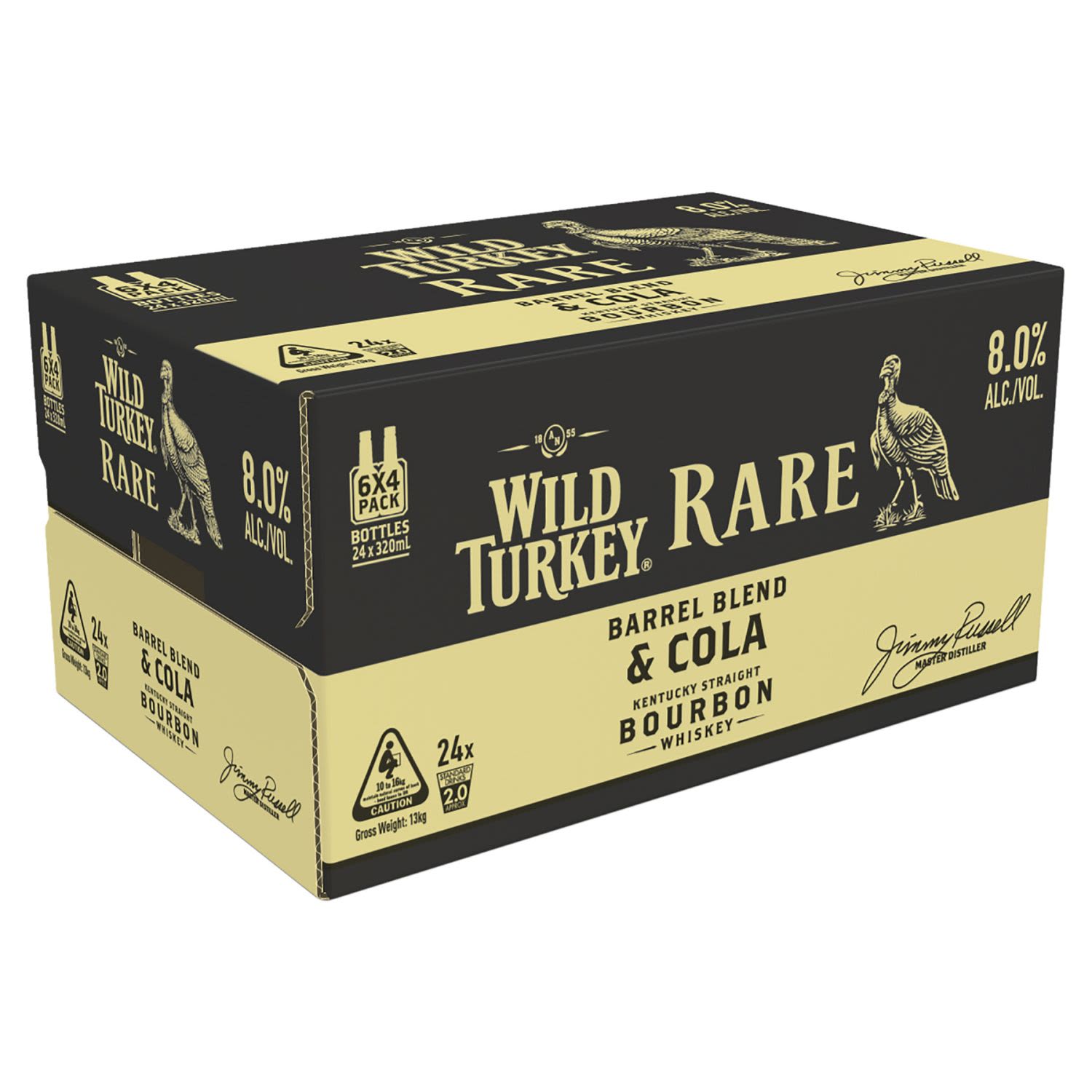 Wild Turkey Rare & Cola Bottle 320mL 24 Pack