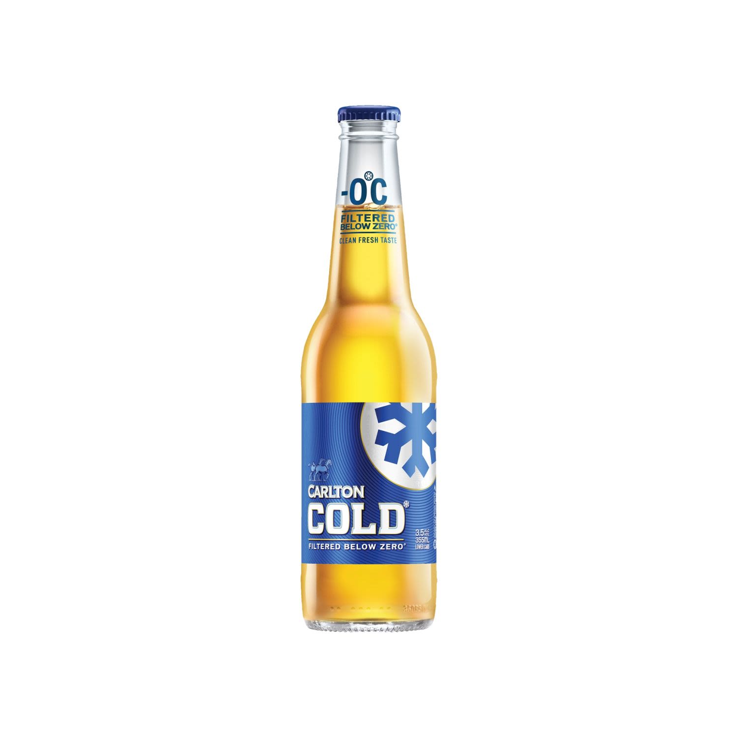 Carlton Cold is filtered below zero degrees celsius, creating a full flavoured fresh taste. The mid strength beer has subtle bitterness with a crisp dry finish, providing an easy drinking experience.<br /> <br />Alcohol Volume: 3.50%<br /><br />Pack Format: Bottle<br /><br />Standard Drinks: 1</br /><br />Pack Type: Bottle<br /><br />Country of Origin: Australia<br />