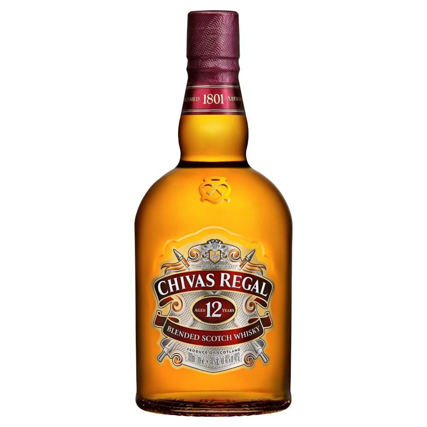 Chivas Regal 12 Year Old Blended Scotch Whisky 1L Bottle