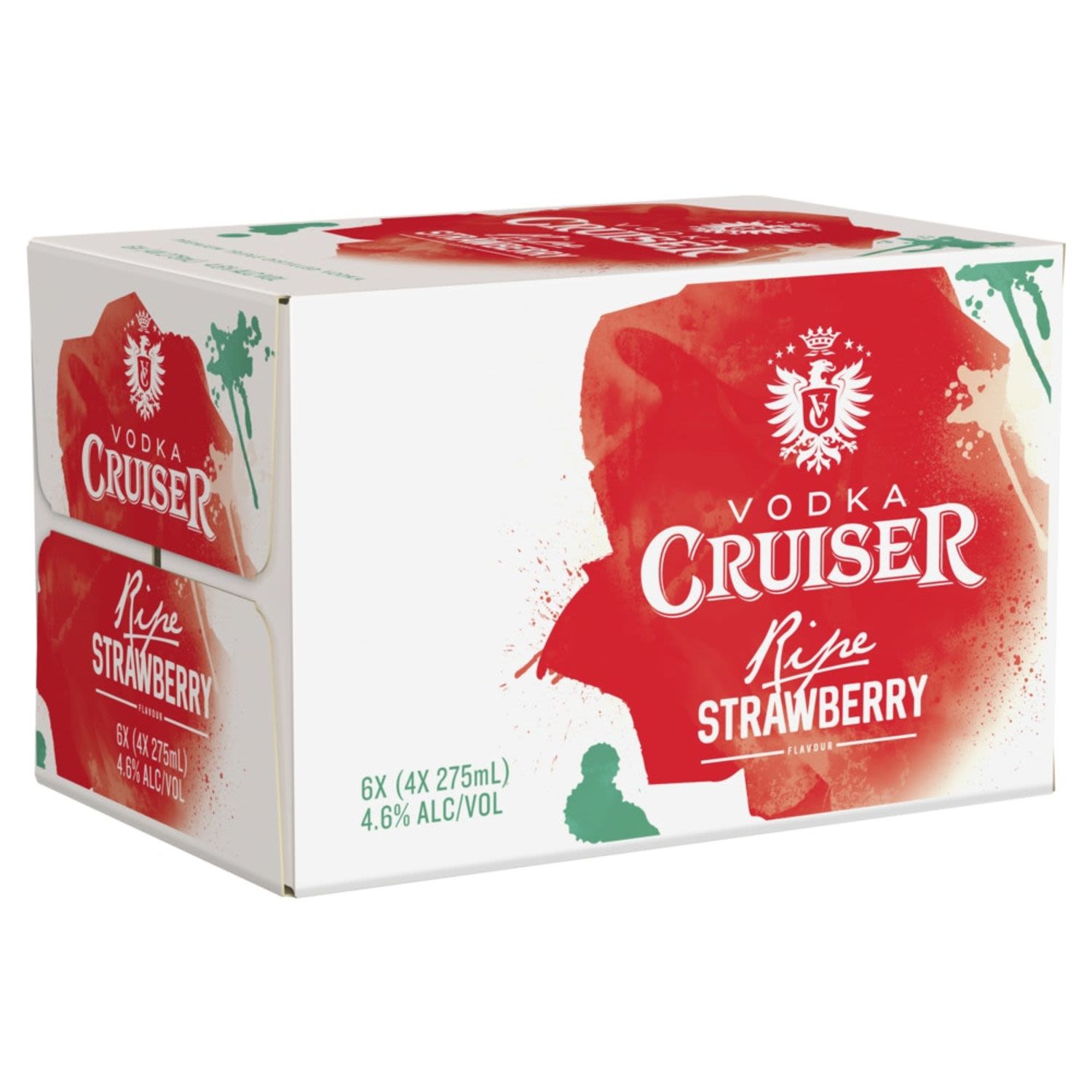 Vodka Cruiser Ripe Strawberry Bottle 275mL 24 Pack