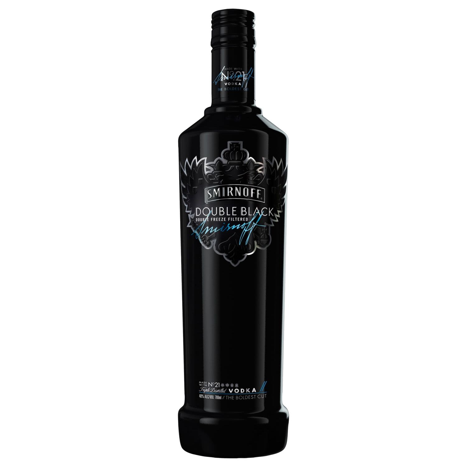 Smirnoff Double Black Vodka 700mL Bottle