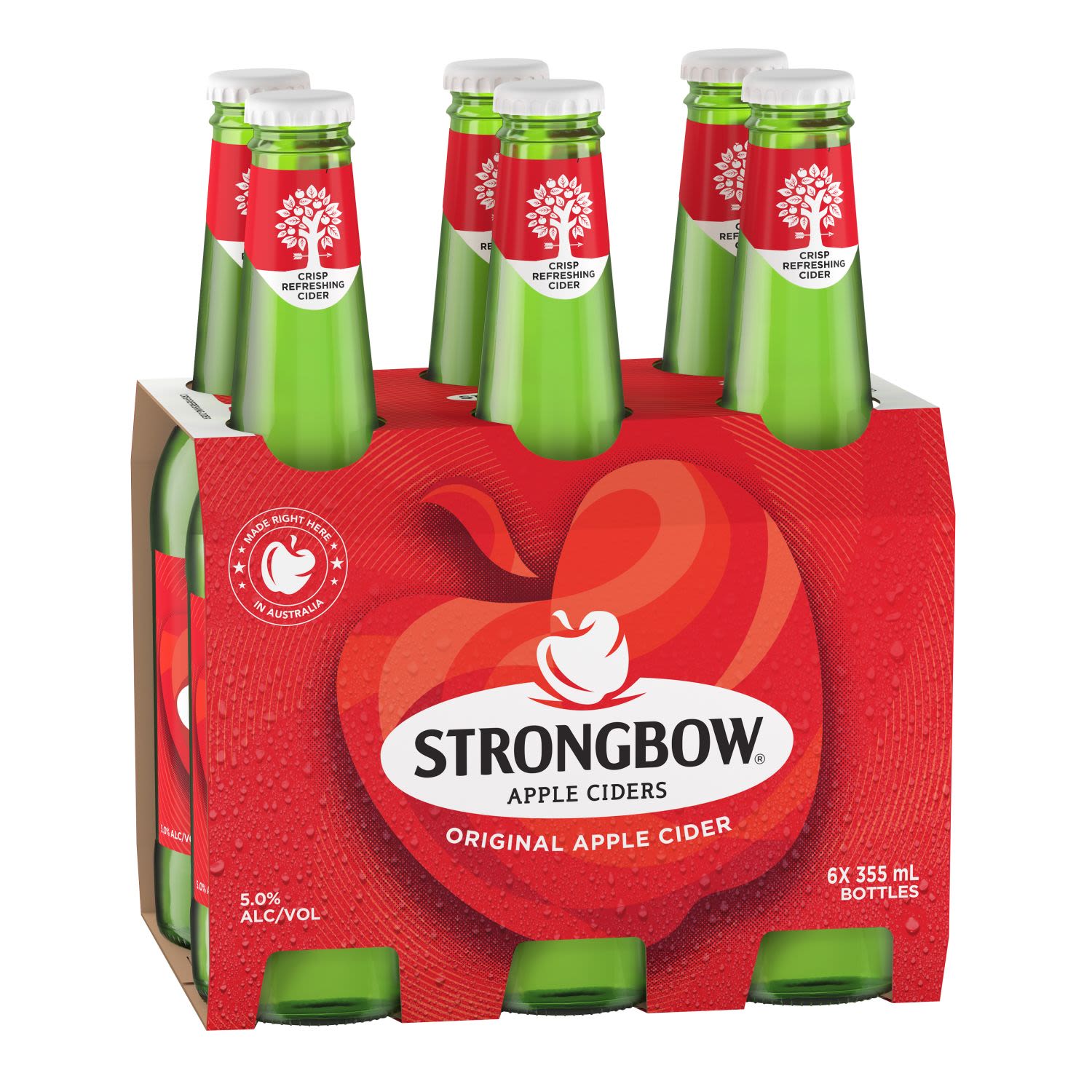 Strongbow Original Cider Bottle 355mL 6 Pack