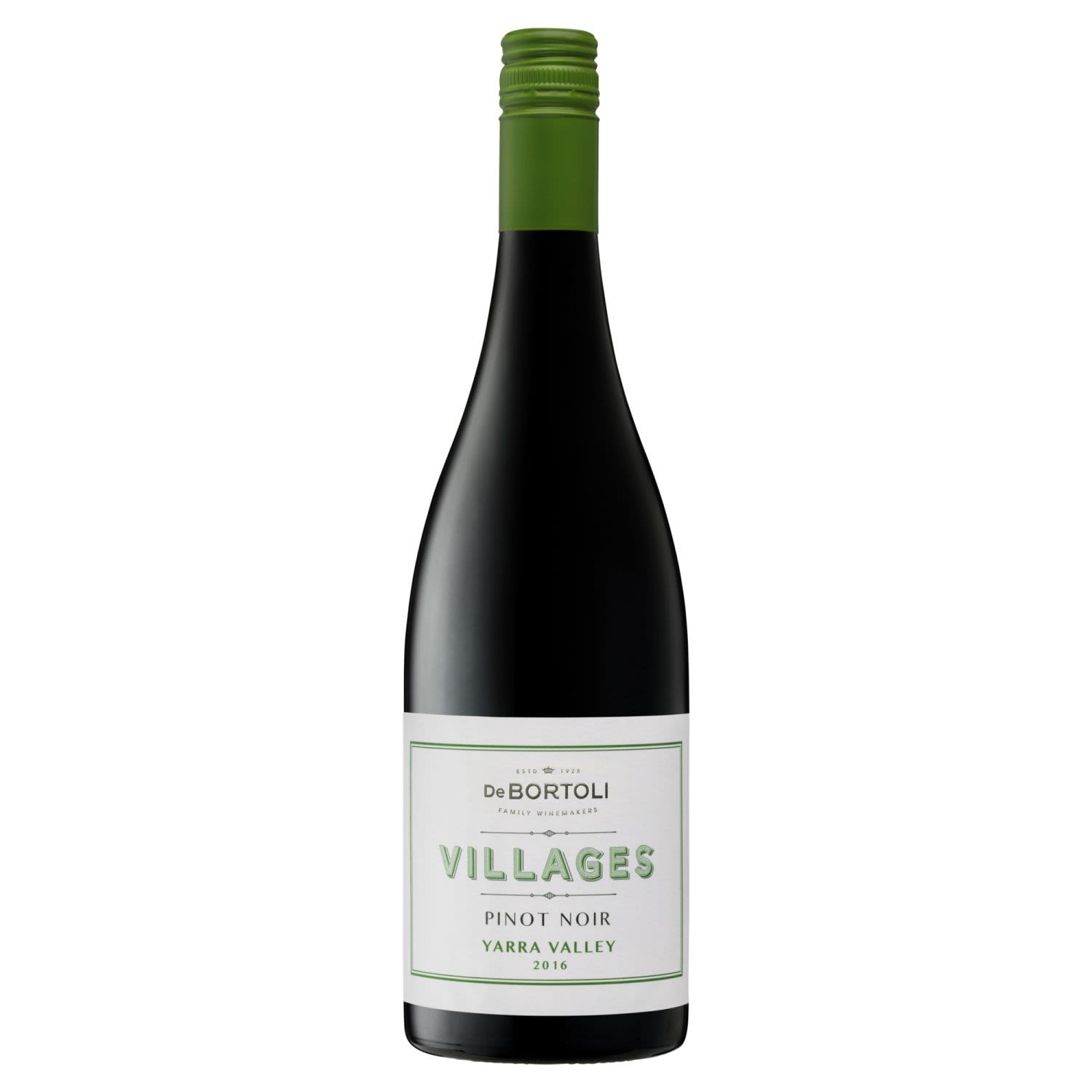 De Bortoli Villages Yarra Valley Pinot Noir<br /> <br />Alcohol Volume: 13.50%<br /><br />Pack Format: Bottle<br /><br />Standard Drinks: 8</br /><br />Pack Type: Bottle<br /><br />Country of Origin: Australia<br /><br />Region: Yarra Valley<br /><br />Vintage: '2016<br />