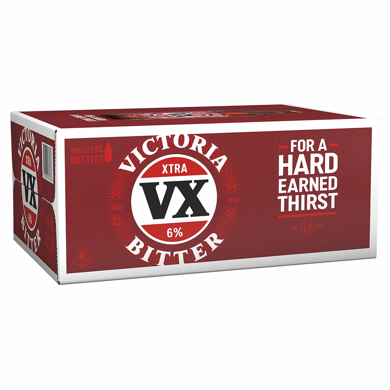 Victoria Bitter XTRA Bottle 375mL 24 Pack