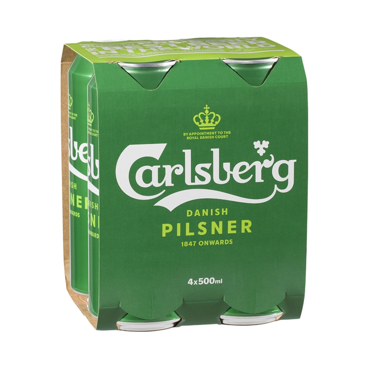 Carlsberg Pilsner Can 500mL 4 Pack