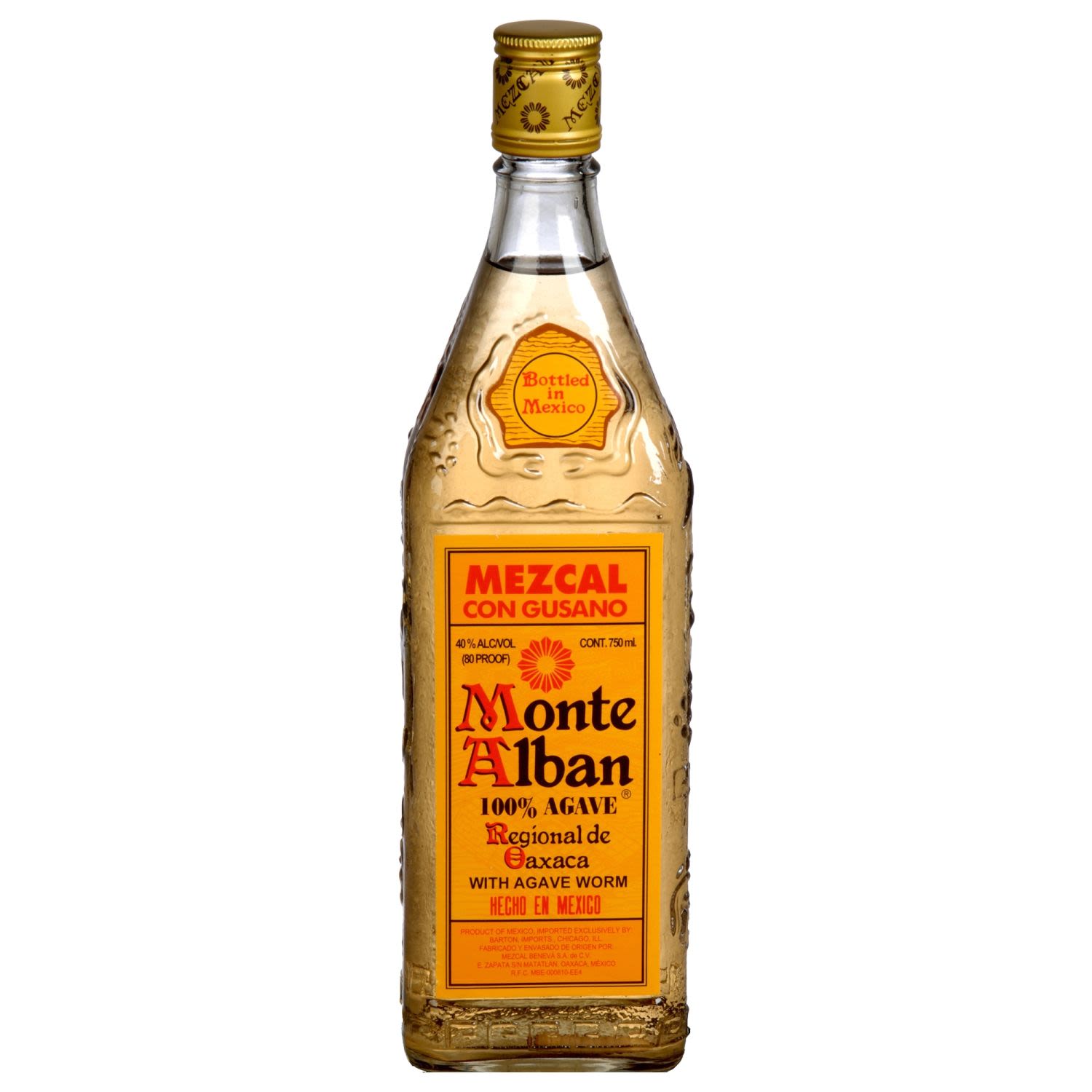 Monte Alban Mezcal 700mL<br /> <br />Alcohol Volume: 40.00%<br /><br />Pack Format: Bottle<br /><br />Standard Drinks: 22</br /><br />Pack Type: Bottle<br />