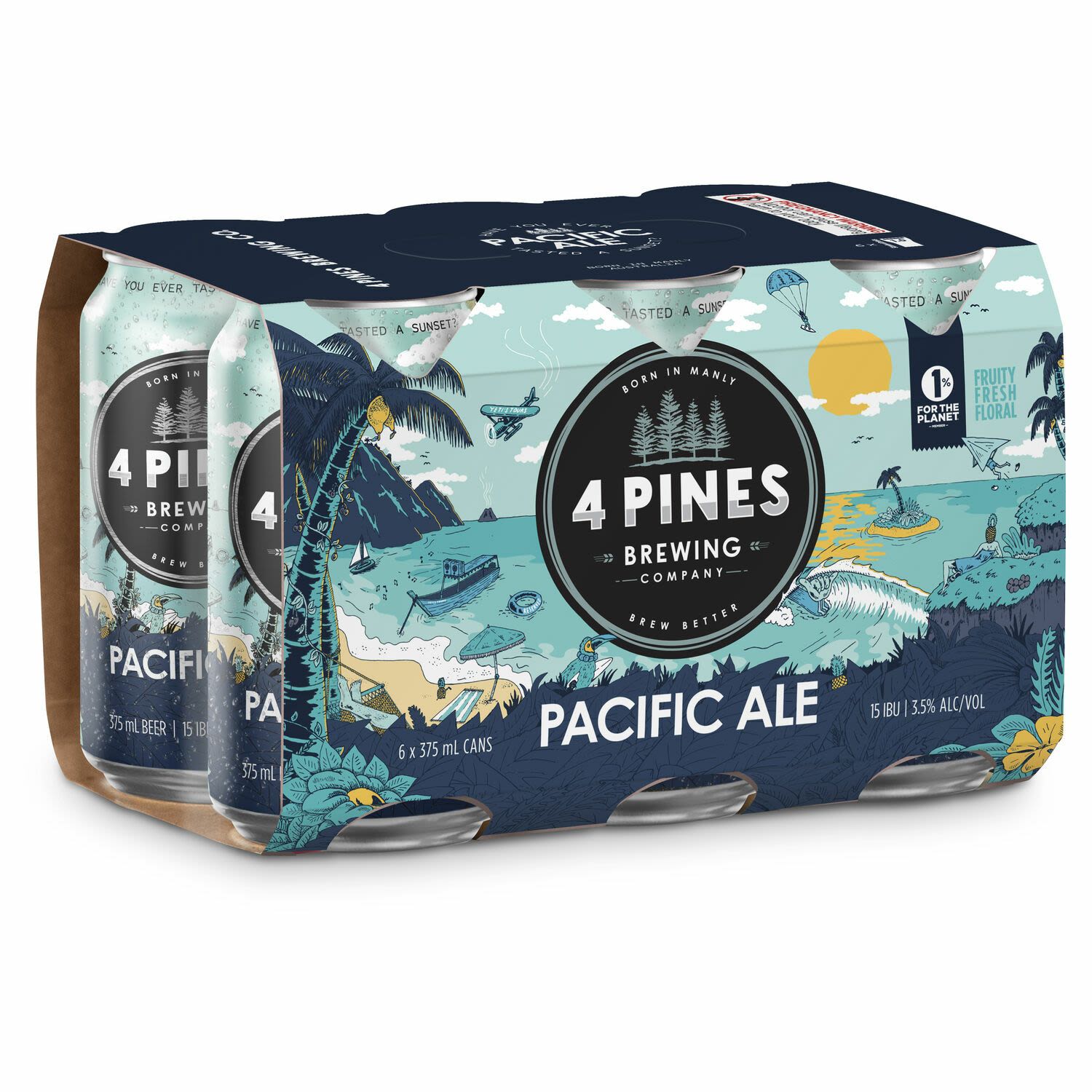 4 Pines Pacific Ale Can 375mL 6 Pack