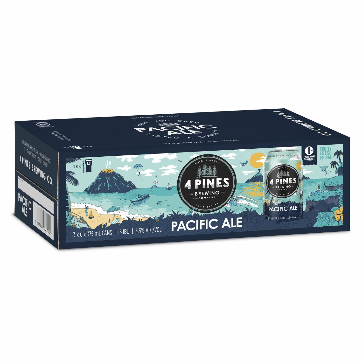 4 Pines Pacific Ale Can 375mL 18 Pack