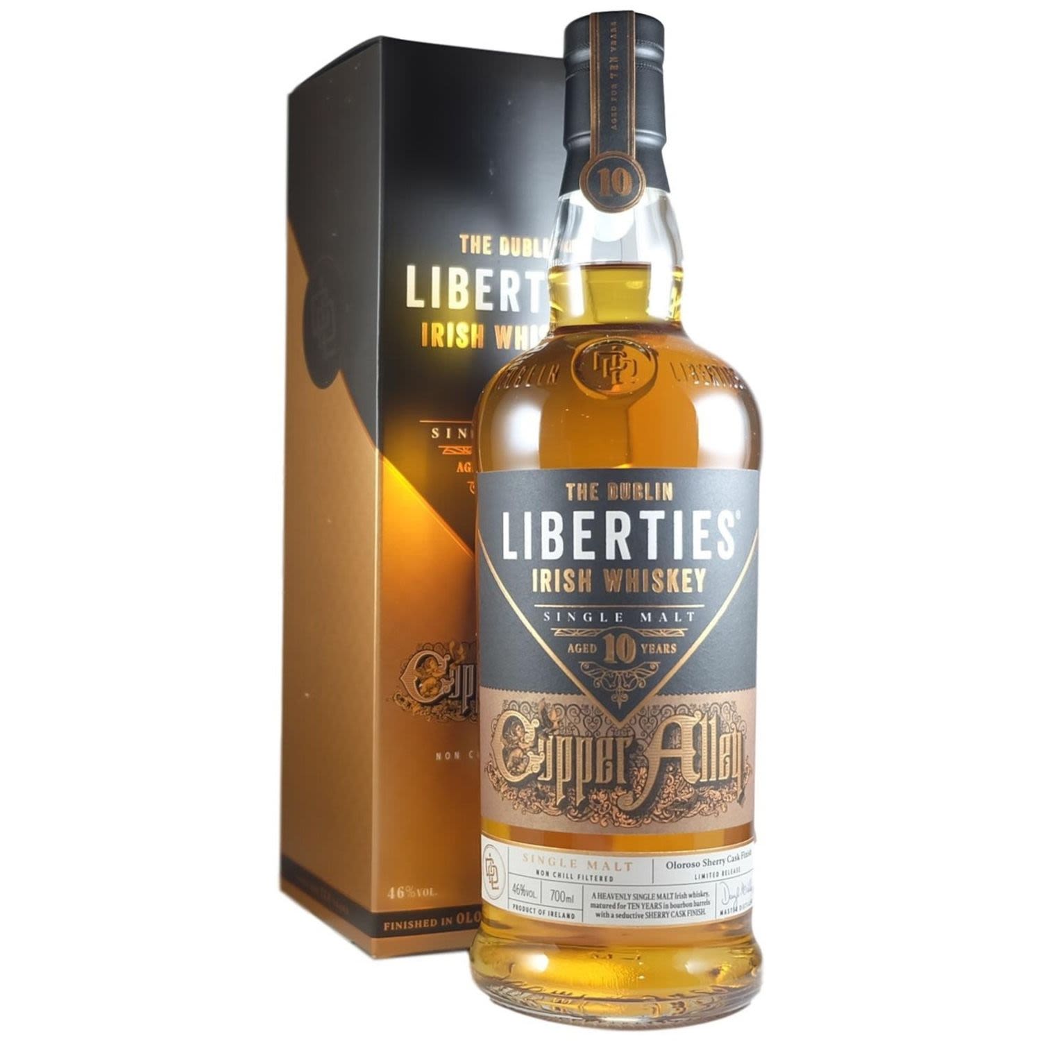 The Dublin Liberties The Copper Alley Irish Whiskey 10 Year Old 700mL Bottle