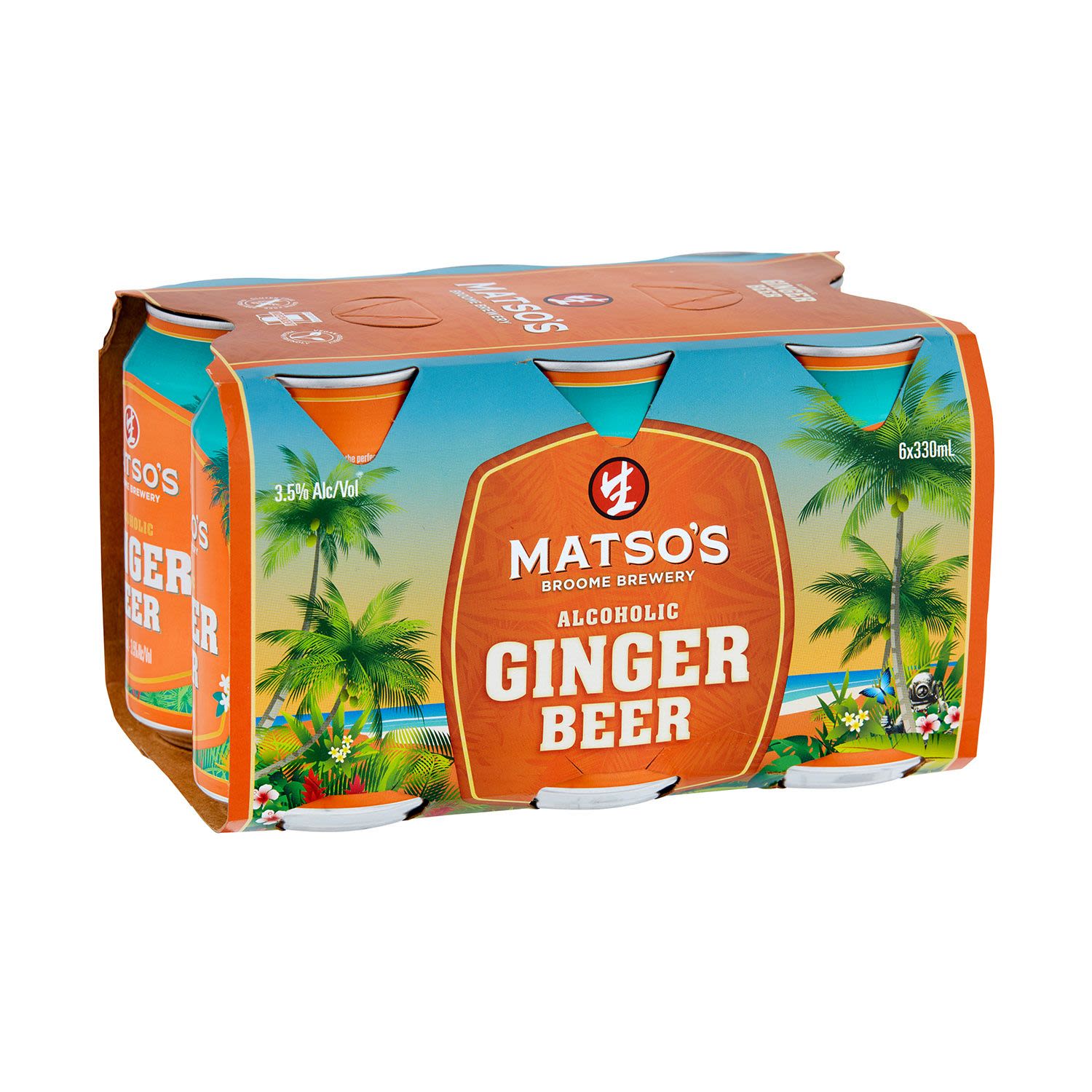 Matso's Ginger Beer Can 330mL 6 Pack
