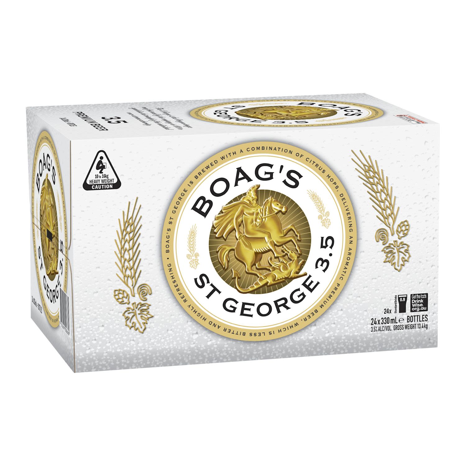 Boags St George Mid Strength Bottle 330mL  24 Pack