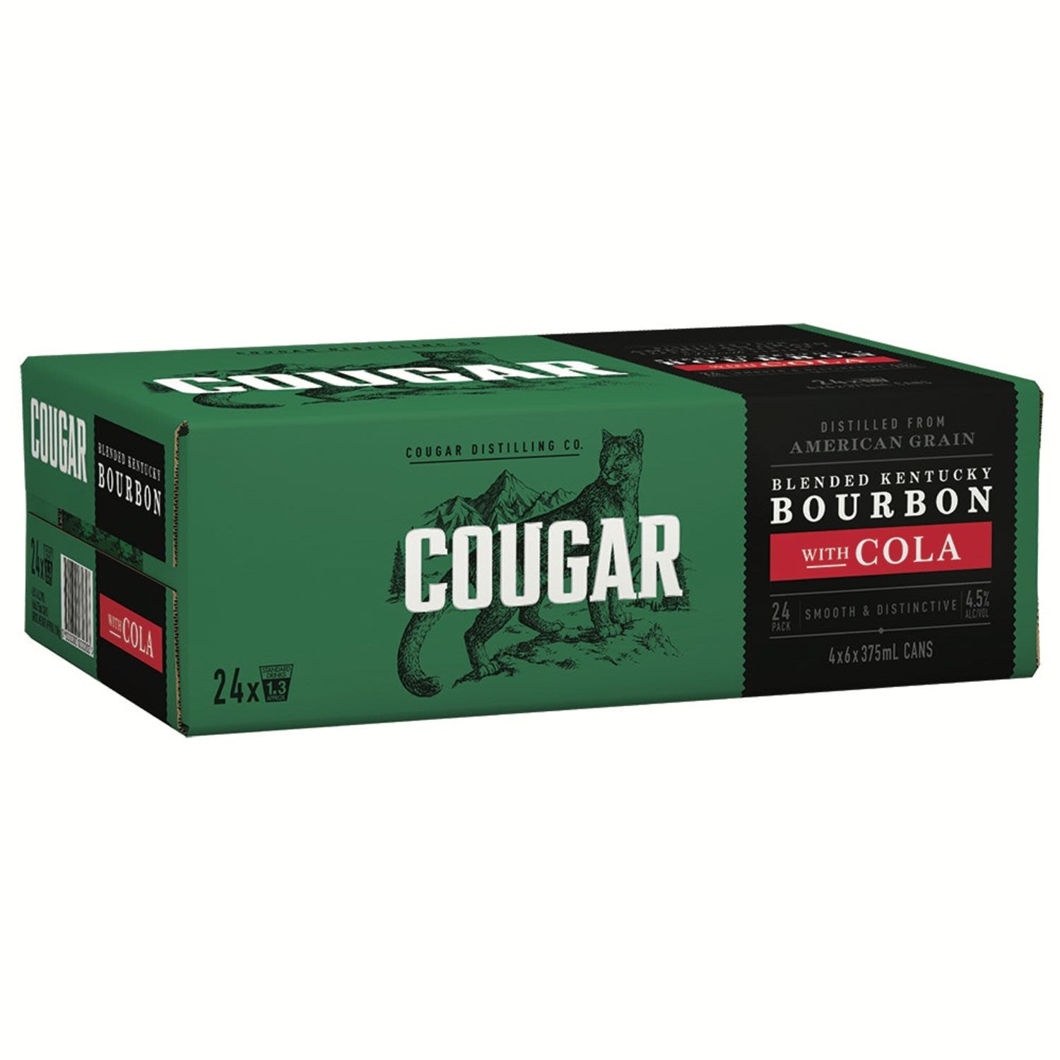 Cougar Bourbon & Cola Can 375mL 24 Pack